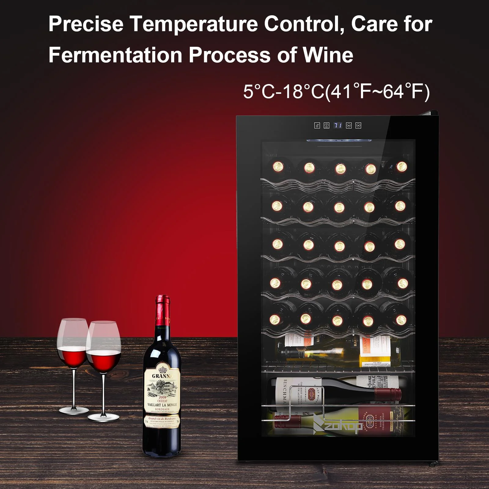 Ktaxon 18 Bottle Compressor Wine Cooler Freestanding Wine Fridge, Fast Cooling, Low Noise - Image 39