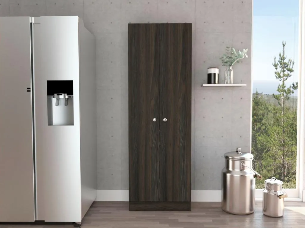 Armario Multifuncional Z 60 con dos puertas y estantes internos 180.59 cm X 59.94 cm X 29.97 cm Marrón
