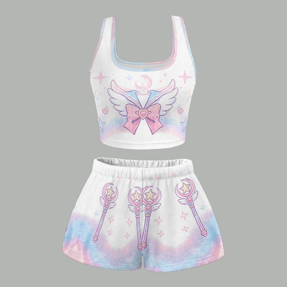 Sailor Moon Vest and shorts Two-Piece Set