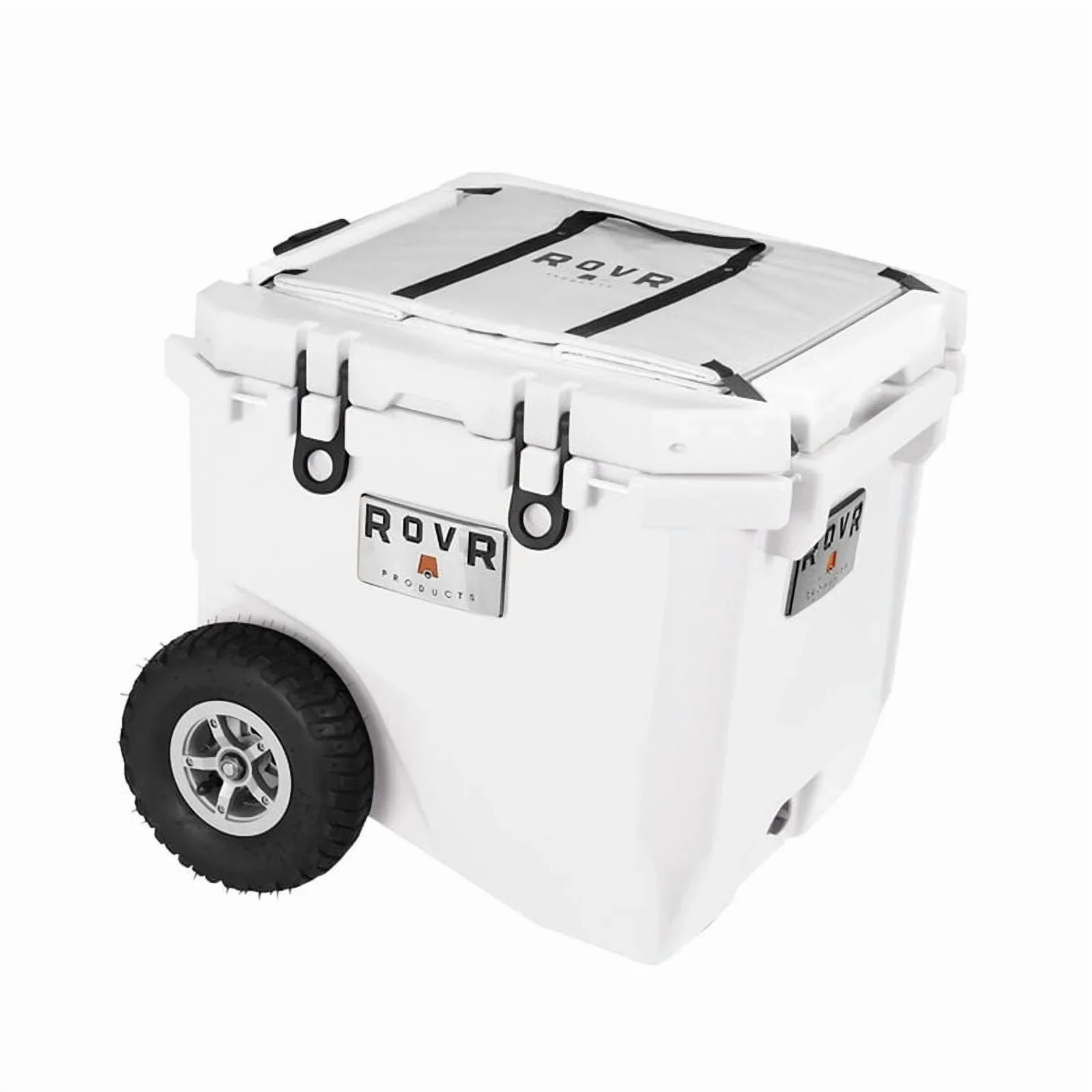 RovR RollR 45-Qt. Durable, All-Terrain Wheeled Cooler with Handle & Collapsible LandR Bin- For Beach, Camping and Outdoor Activities, Powder (45PROLLRWB)