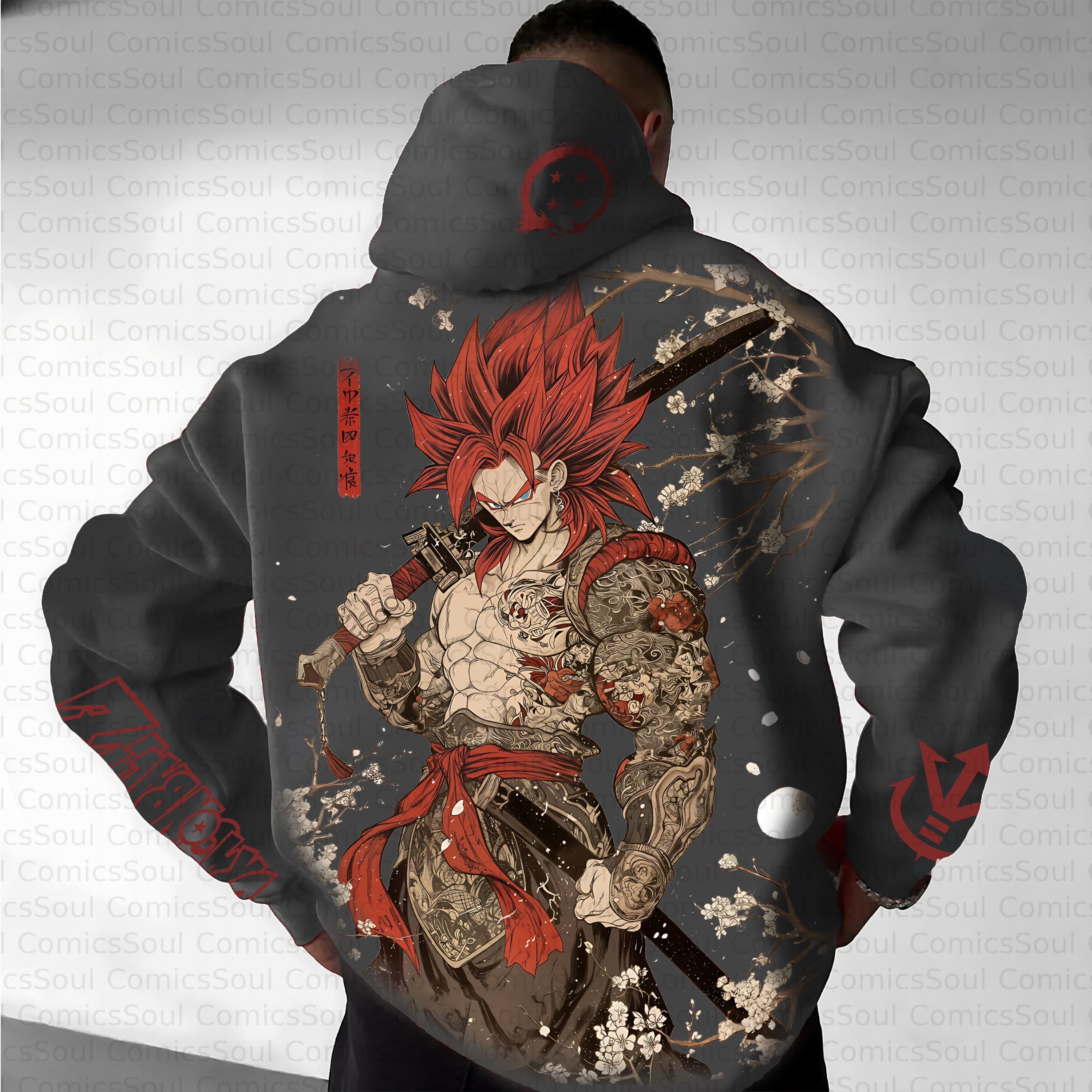 Unisex Anime Inspired Vintage Plush Hoodie