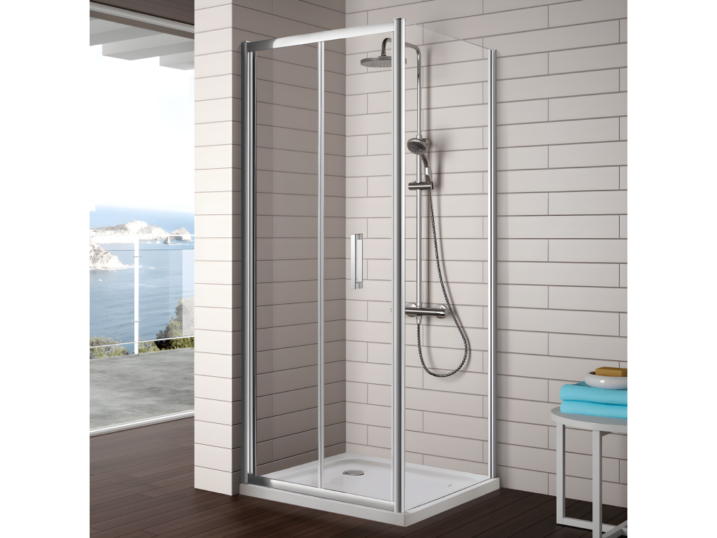 Puerta plegable S300 85 cm Lateral fijo: 77 - 79 cm
