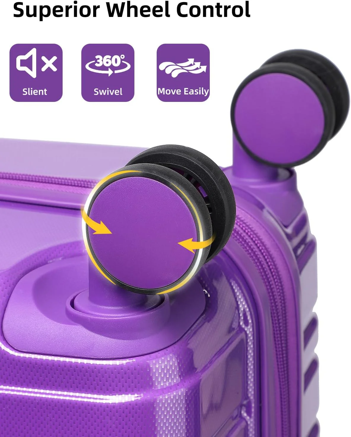 6-piece luggage set, expandable hardshell suitcase set with spinner wheels, lightweight rolling luggage set