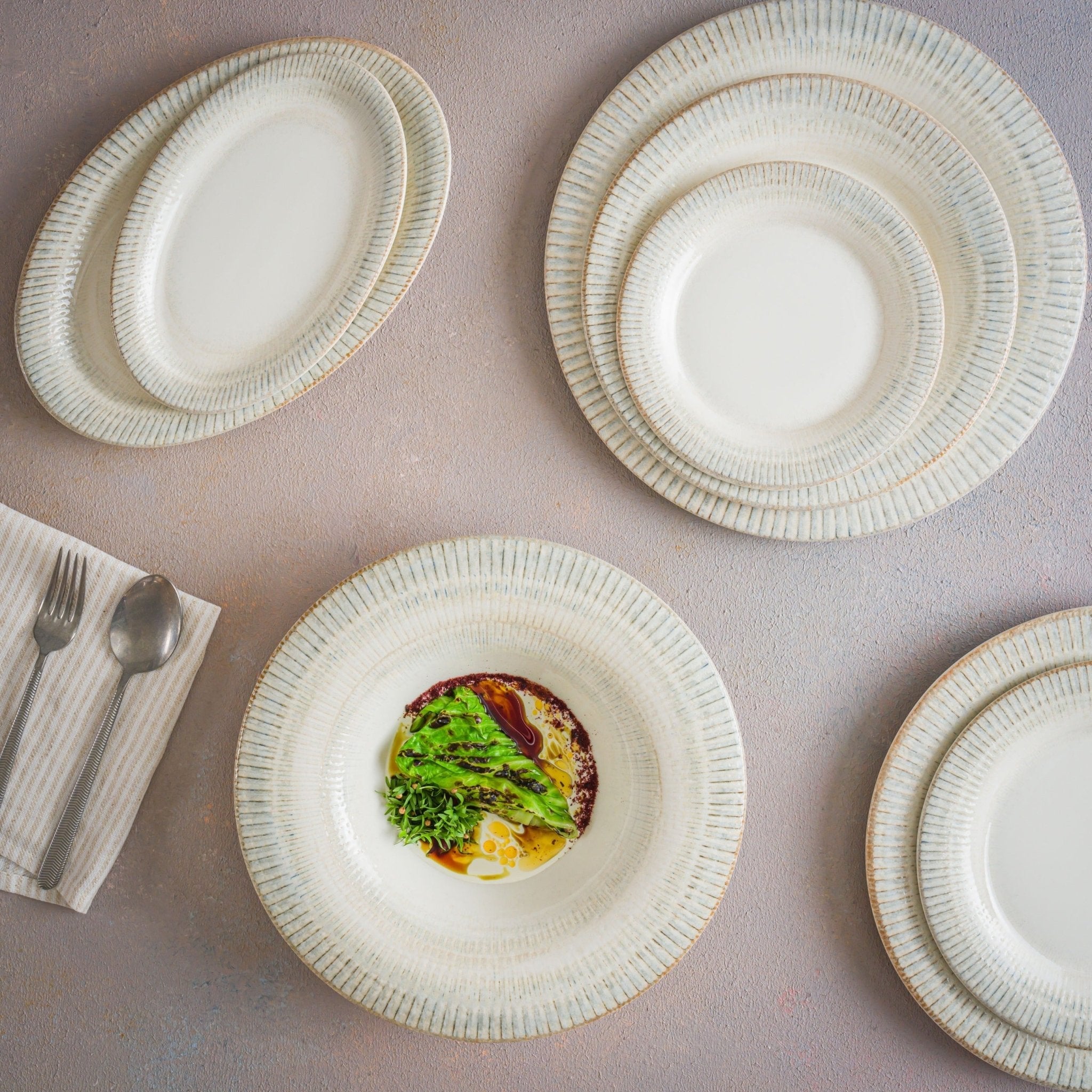 Bonna Pastabord - Galata - Porselein - 28 cm (400cc) - set van 2