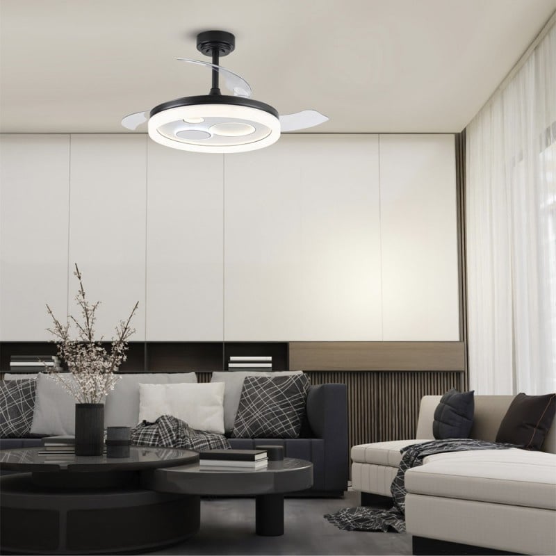 CristalRecord Plafondventilator Naira Ø 106 cm zwart