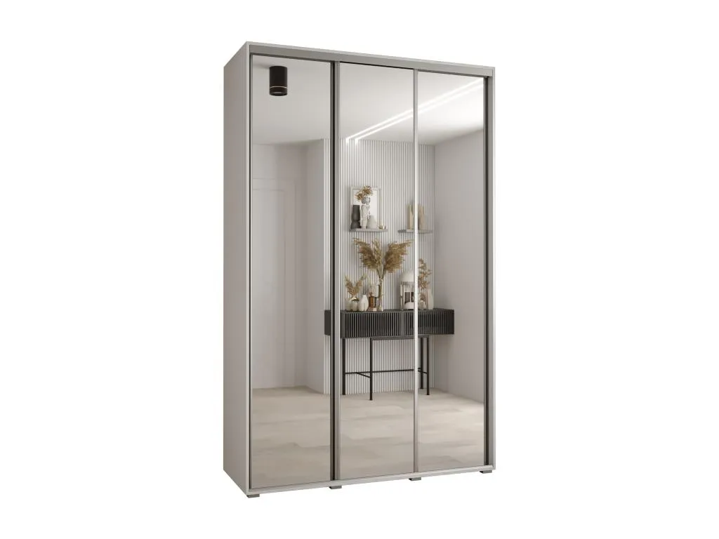 Armario Davos 2 corredero 235,2x180x45 cm 3 puertas blanco/plata zdt2866645