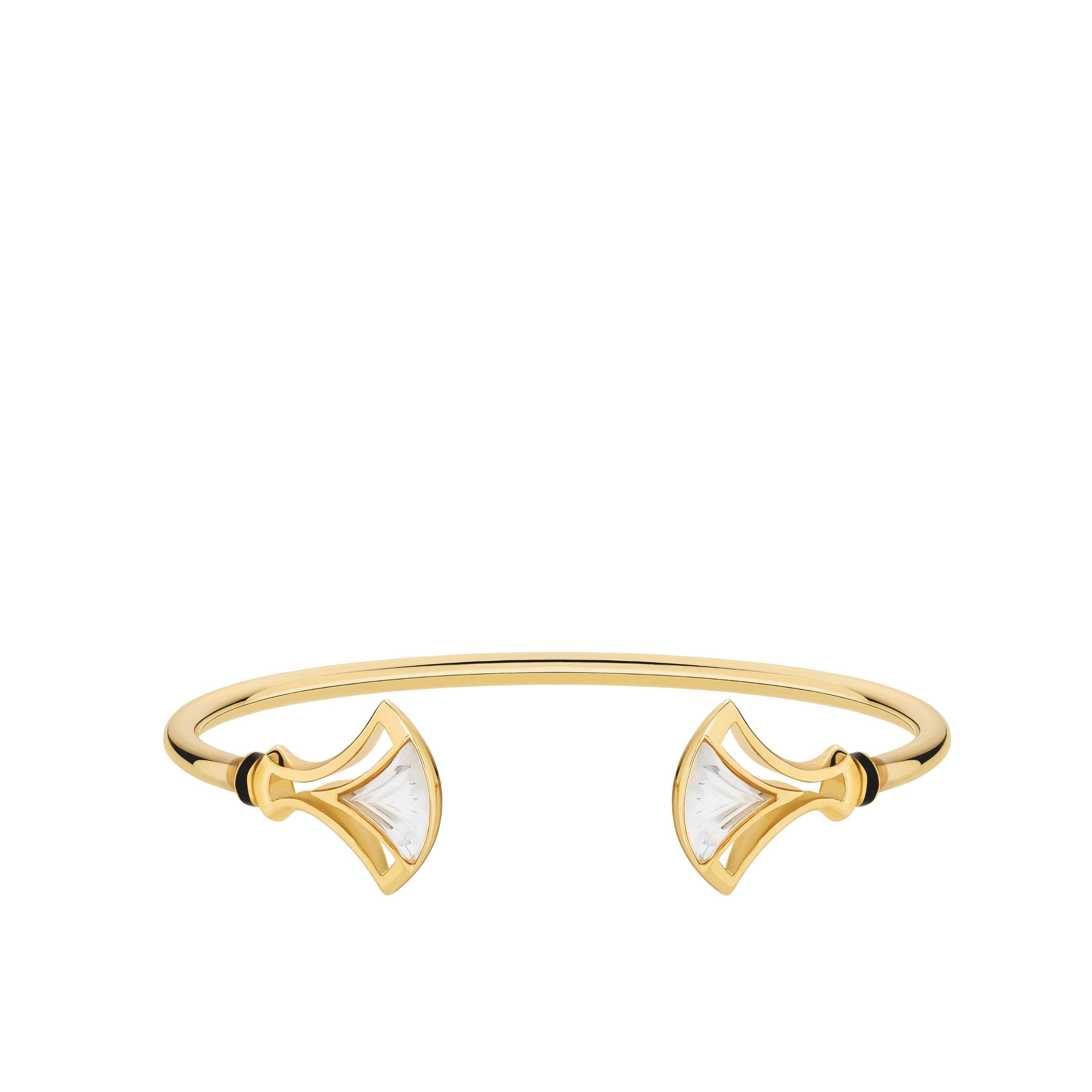 BRACELET FLEX LARCADE - CRISTAL INCOLORE, PLAQUÉ OR JAUNE 18 CARATS