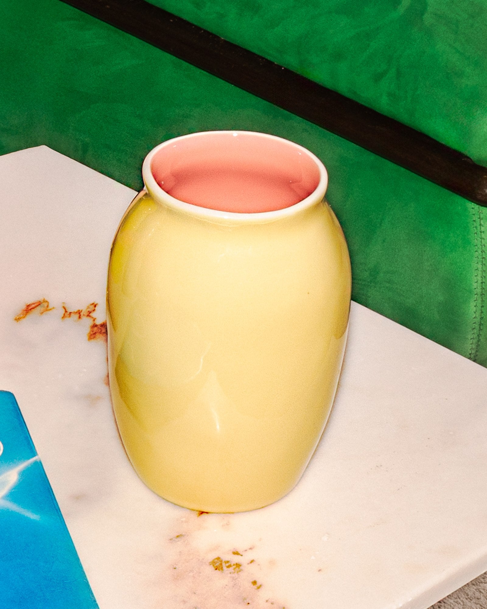 Sombra Vase M gelb rosa