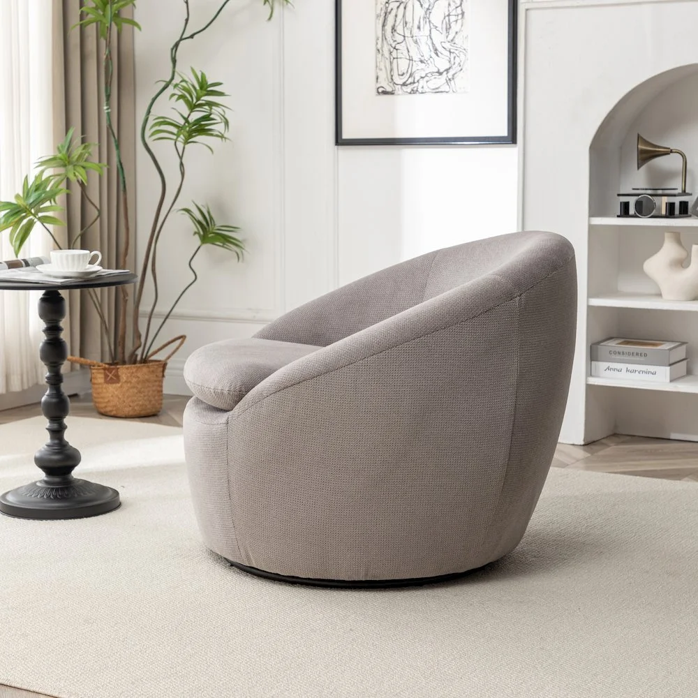 Roundhill Furniture Winnie Modern Barrel Chair, 360- Swivel - Image 26