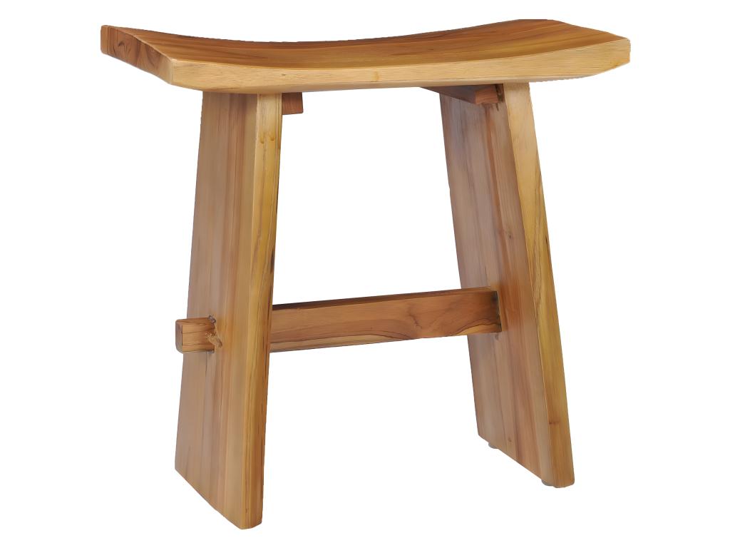 Taburete de madera maciza de teca