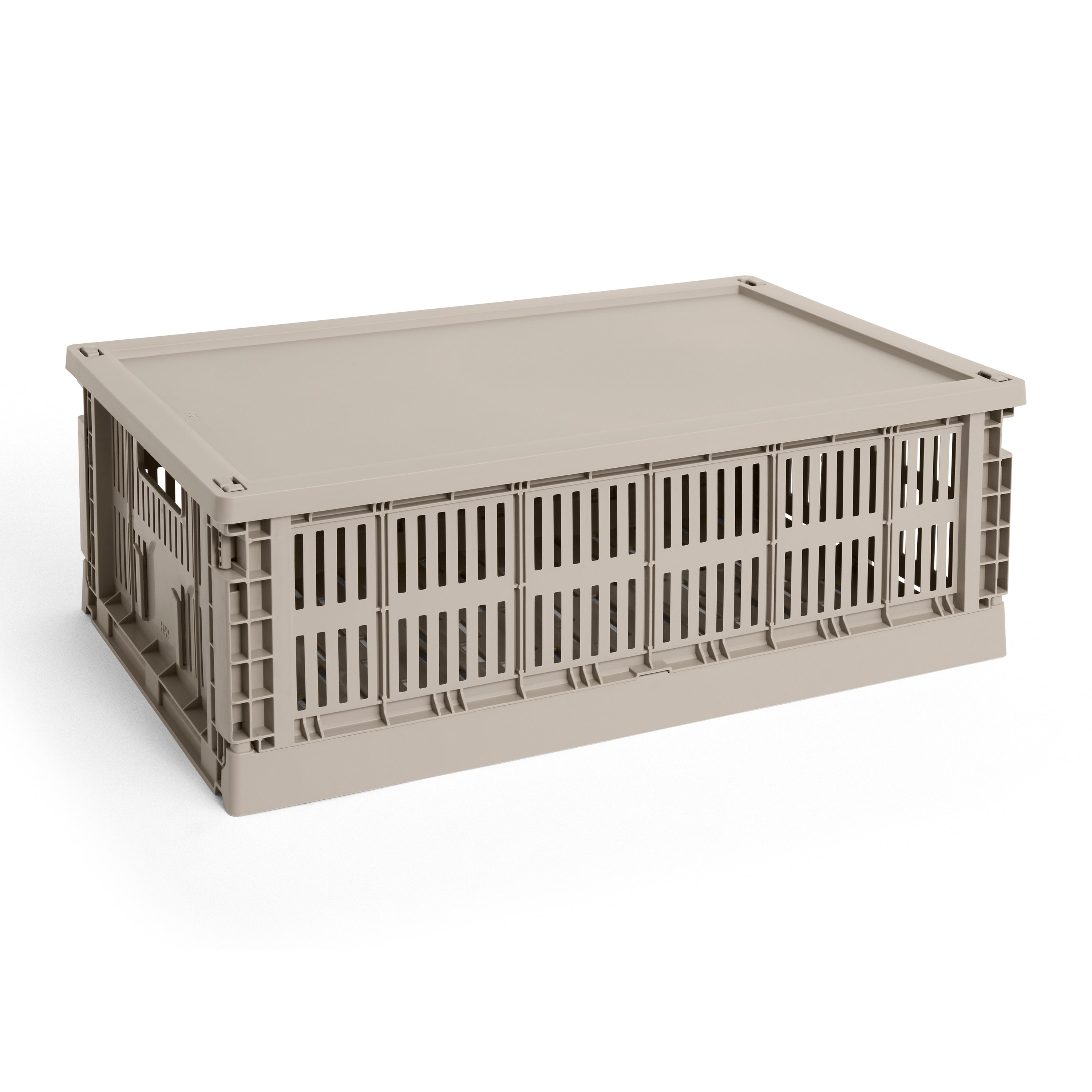 HAY Colour Crates Krat Deksel L - Rechthoekig - Warm Grijs