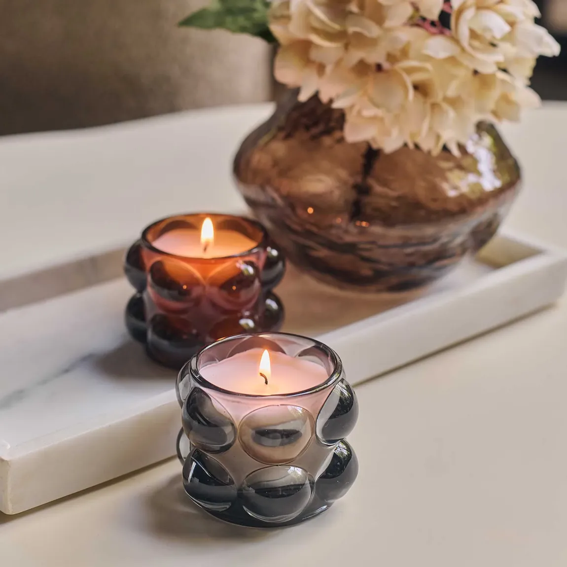 Rose Petal Candle Set