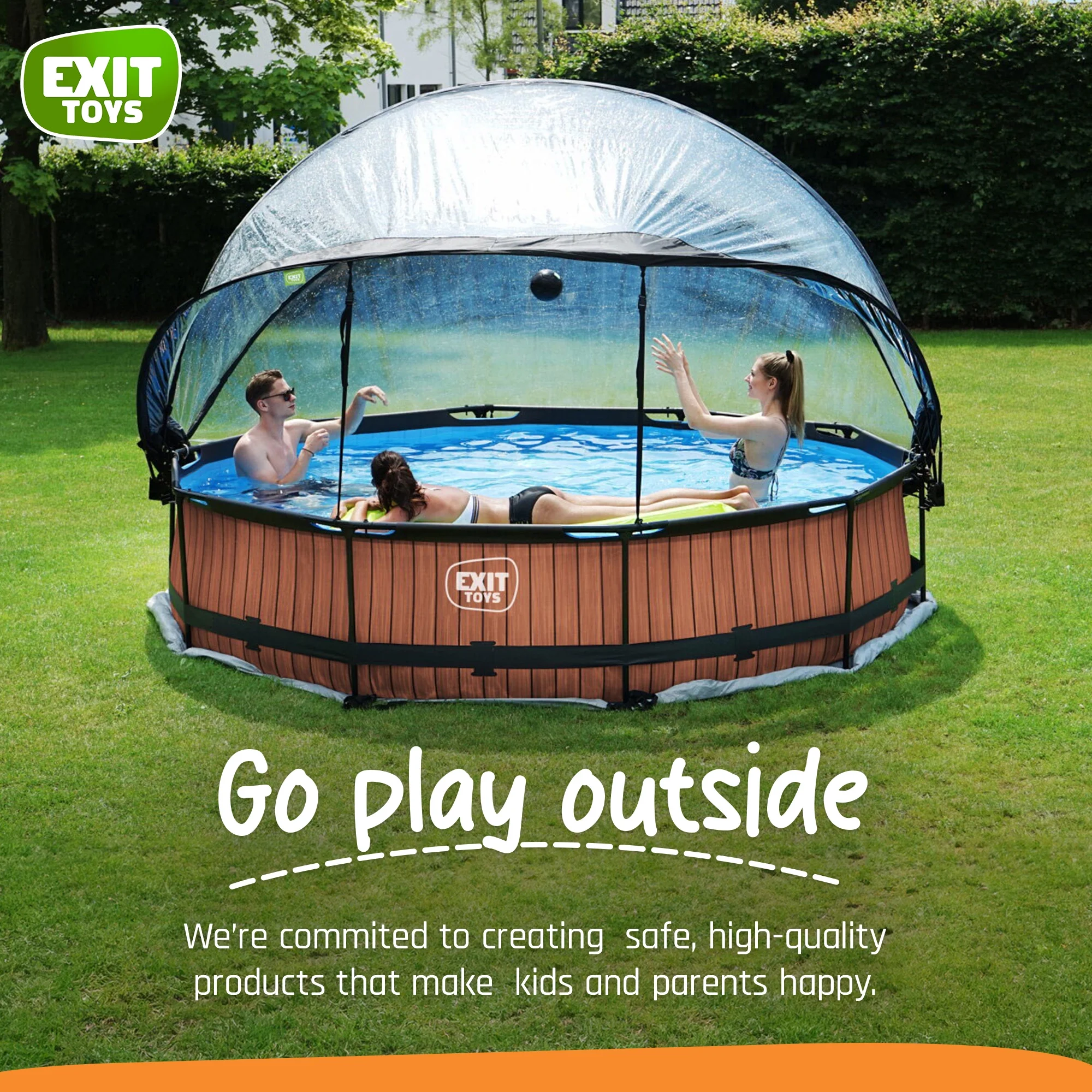 EXIT Toys UV Resistant Pool Covers, PVC Transparent, 104" x 104" x 55" - Image 26