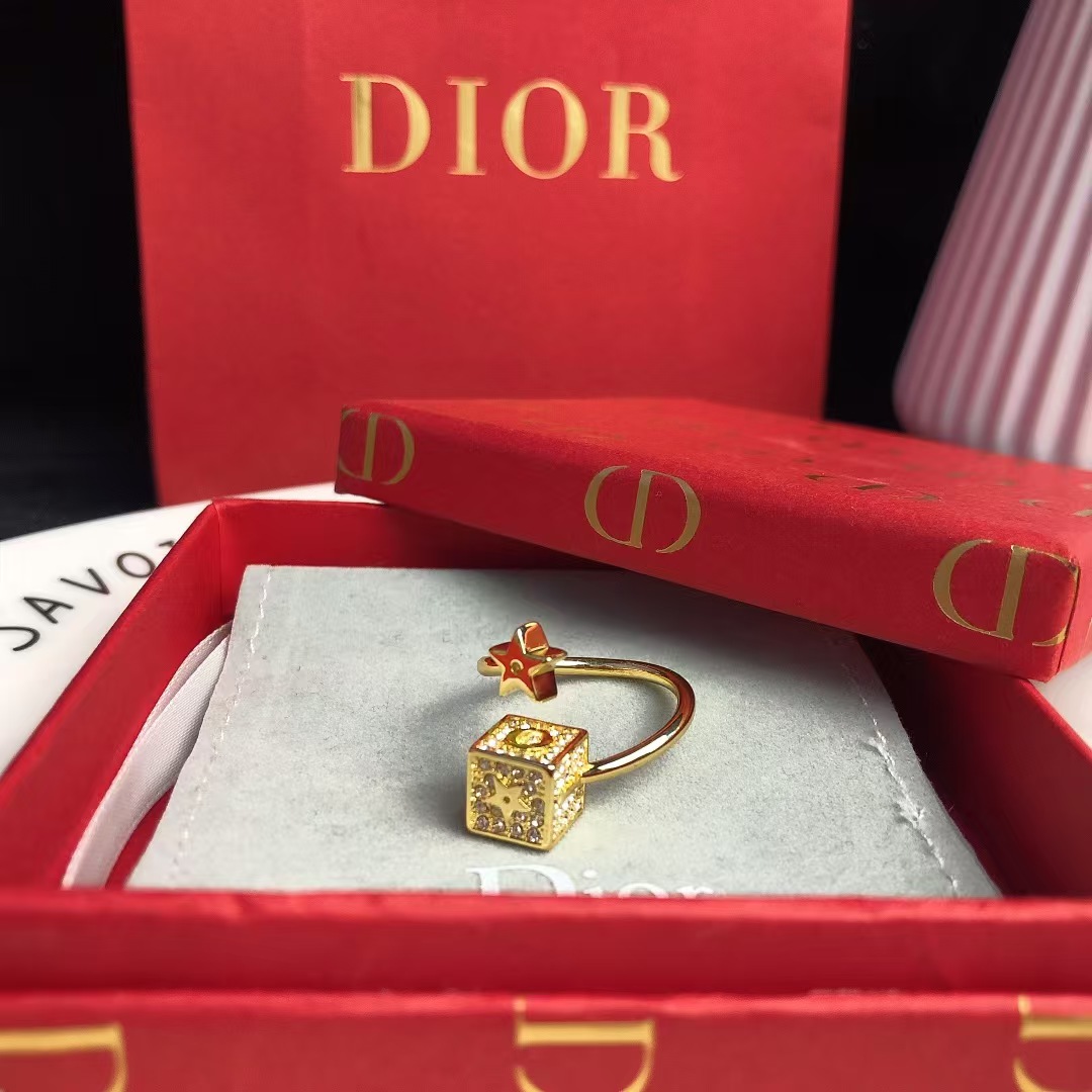 Dior Cube and Star Open Ring - Original Replica Club