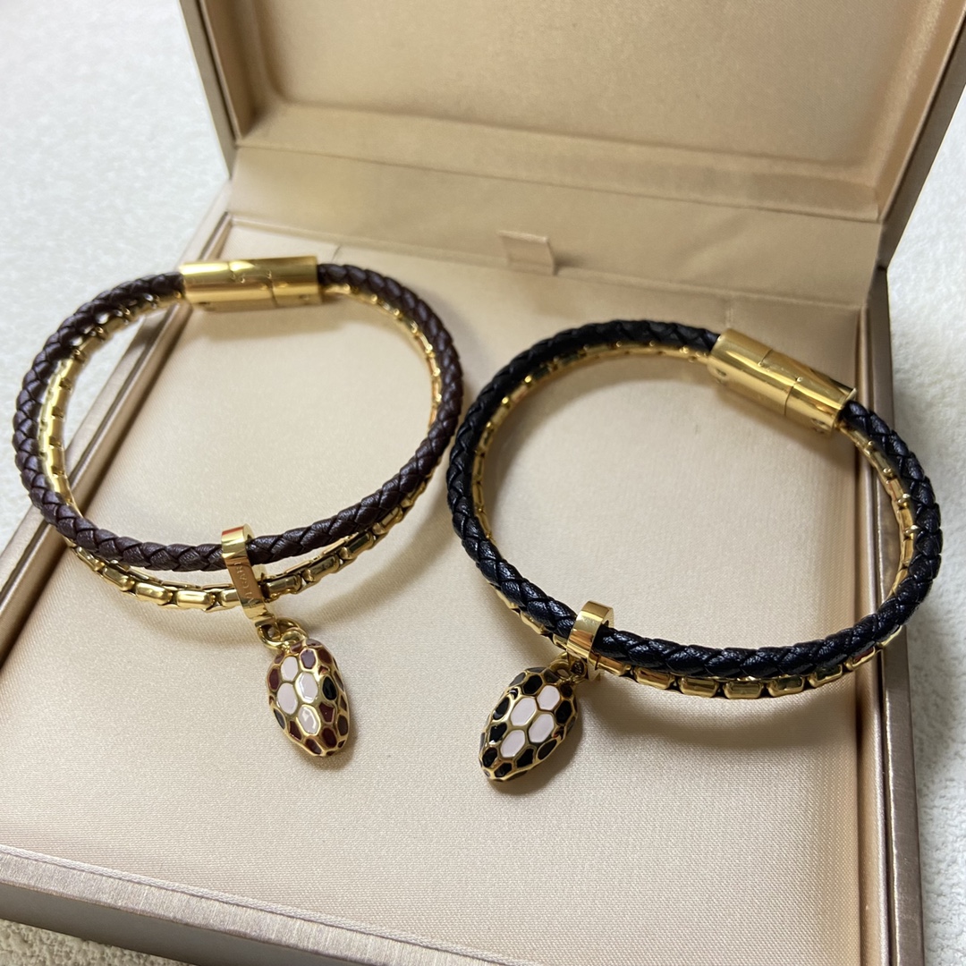 Bvlgari Serpenti Forever Leather Bracelet - Original Replica Club