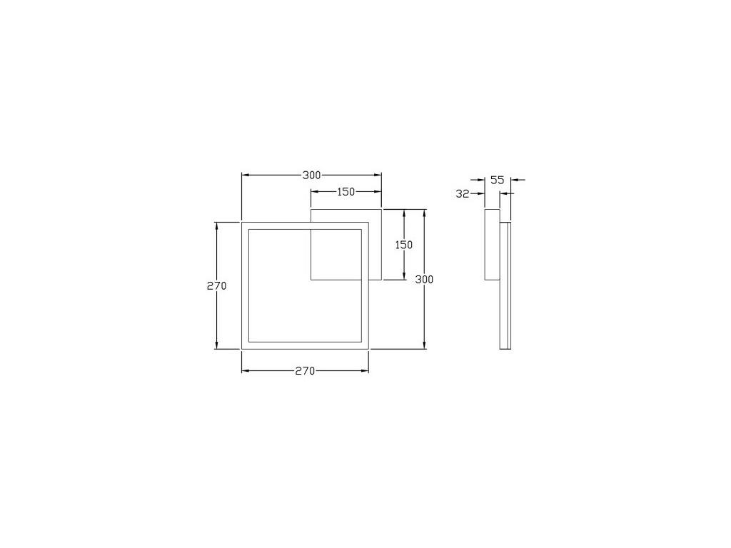 BARD lámpara de techo LED moderna 22W Corten 3394-21-361 Fabas Luce