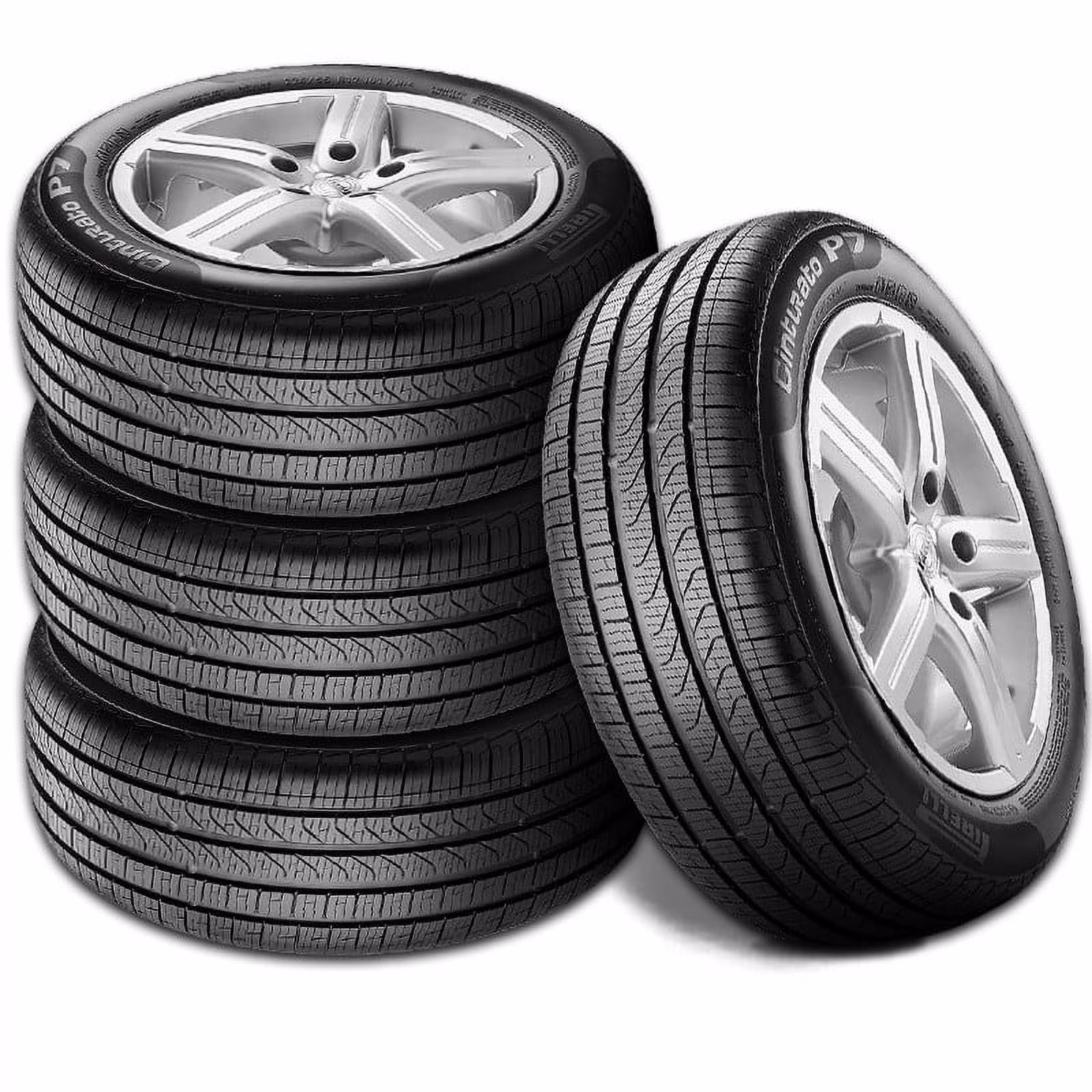 Set of 4 Pirelli Cinturato P7 All-Season 225/45R17 91V Run Flat Performance Tires P2462400 / 225/45/17 / 2254517