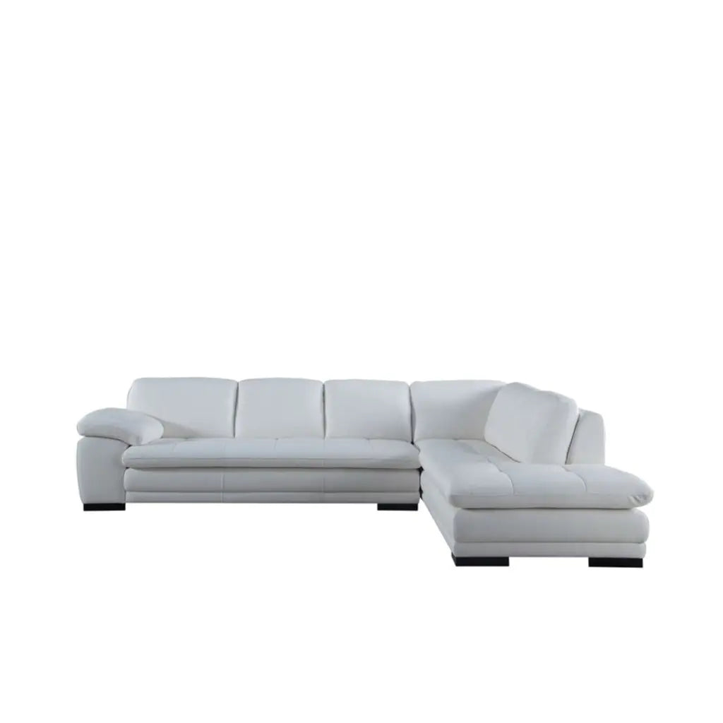 124' Wide Leather Match Sofa & Chaise