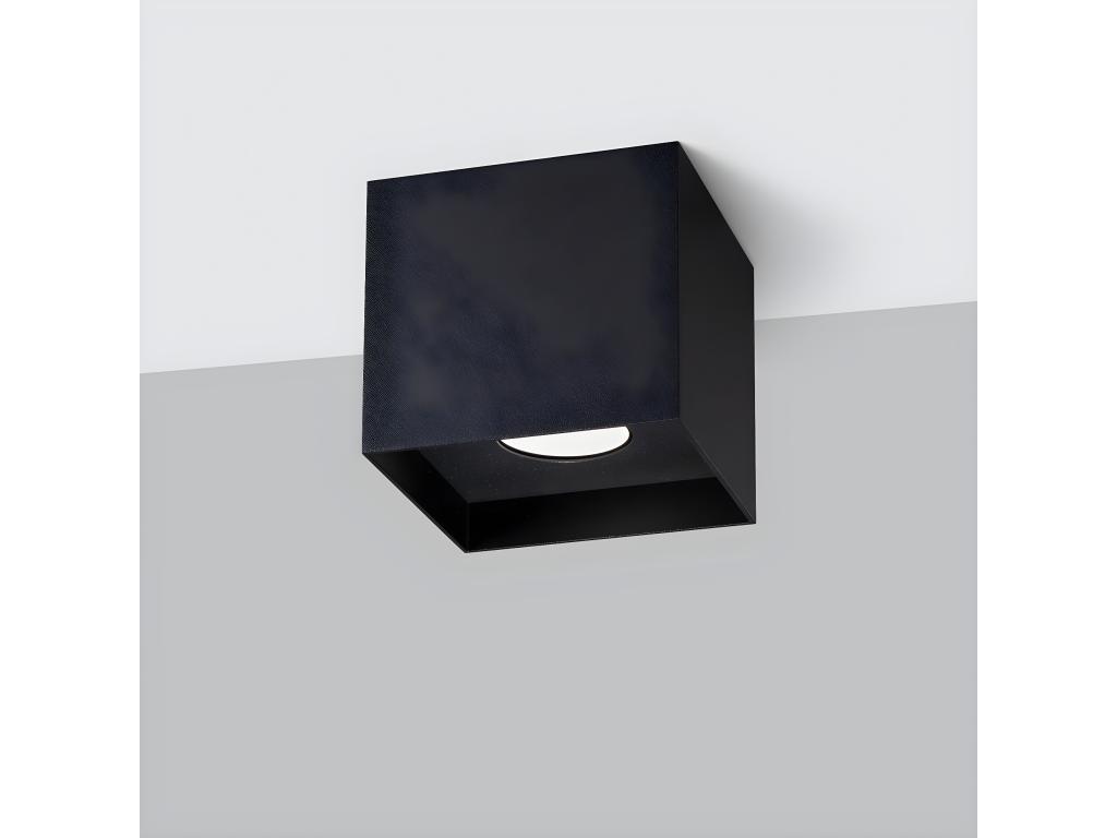 Lámparas de techo Hati minimalista de aluminio - 1 fuentes luminosas - L.10 x A.10 cm - negro