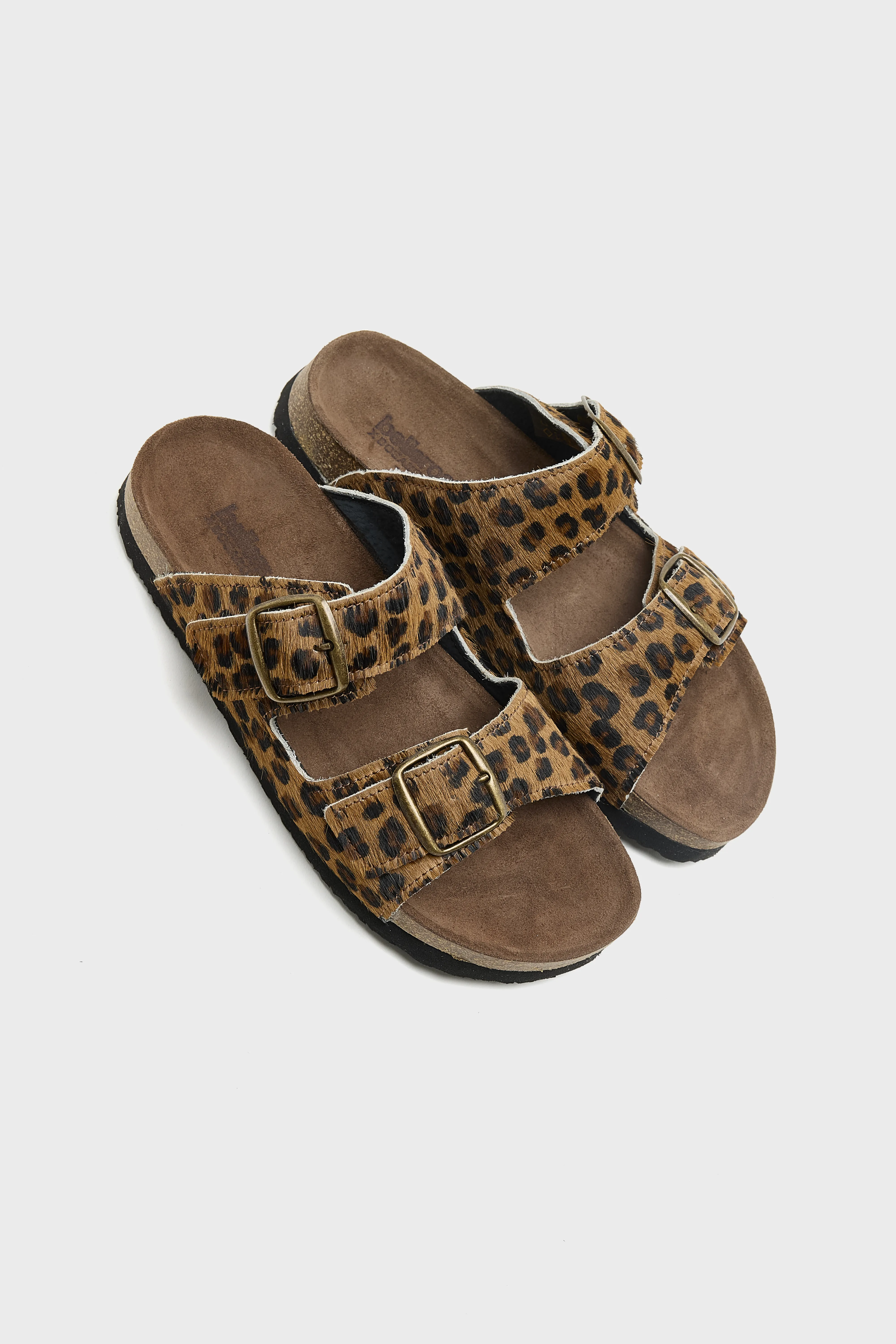 Bellerose Leopard Ponyhair Sandals  (261 / W / BROWN)