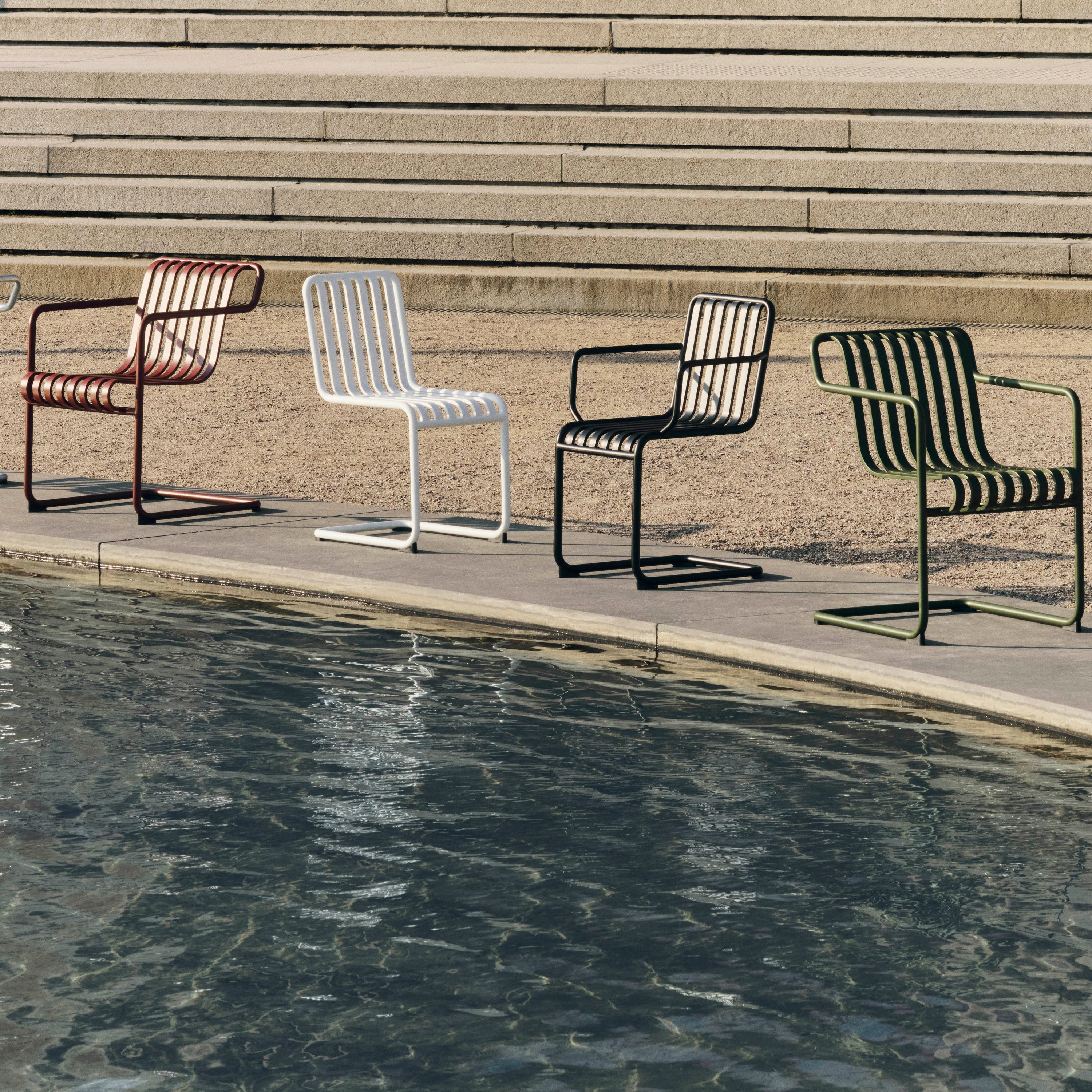 HAY Palissade Cantilever Stoel - Sky grey