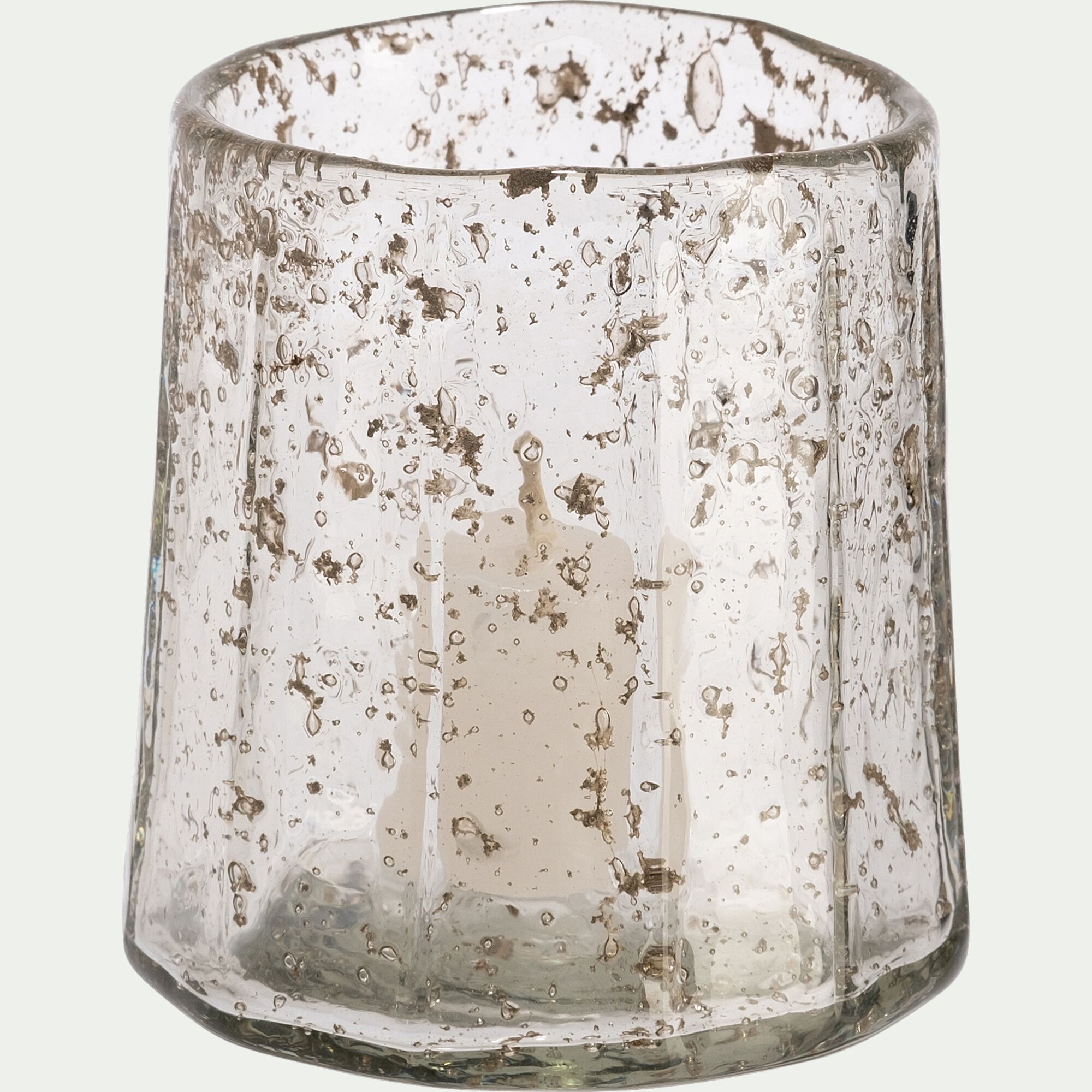 BIVIO - Photophore en verre H7cm - transparent