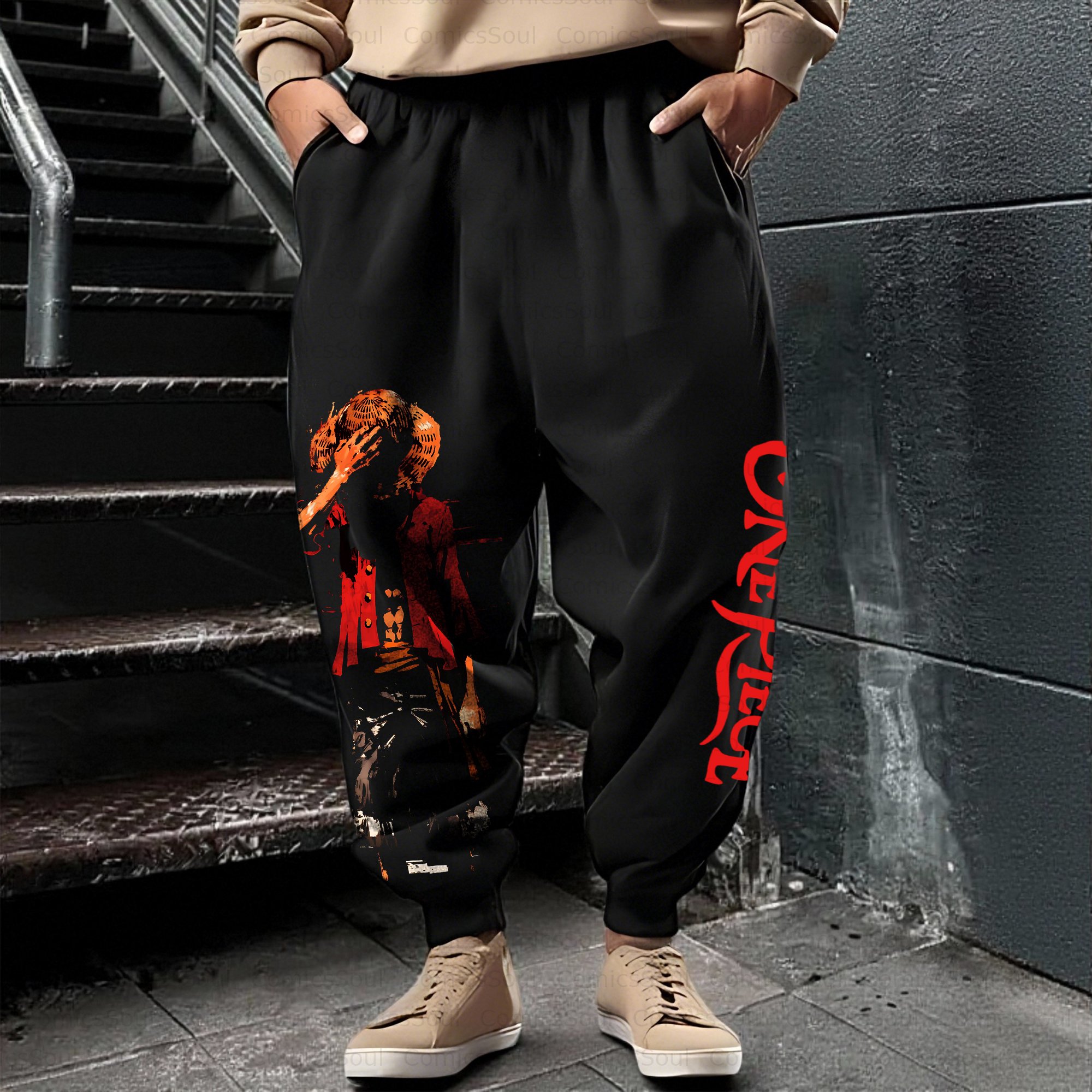 Unisex Casual Anime Streetwear Pant