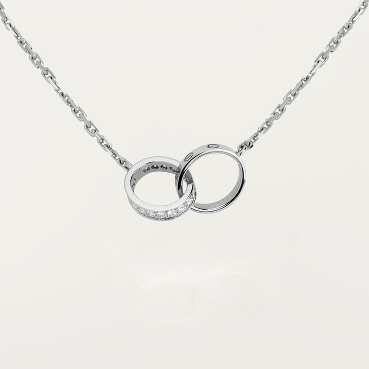 Replicate LOVE pendant, half-paved(1:1 replica) - Original Replica Club