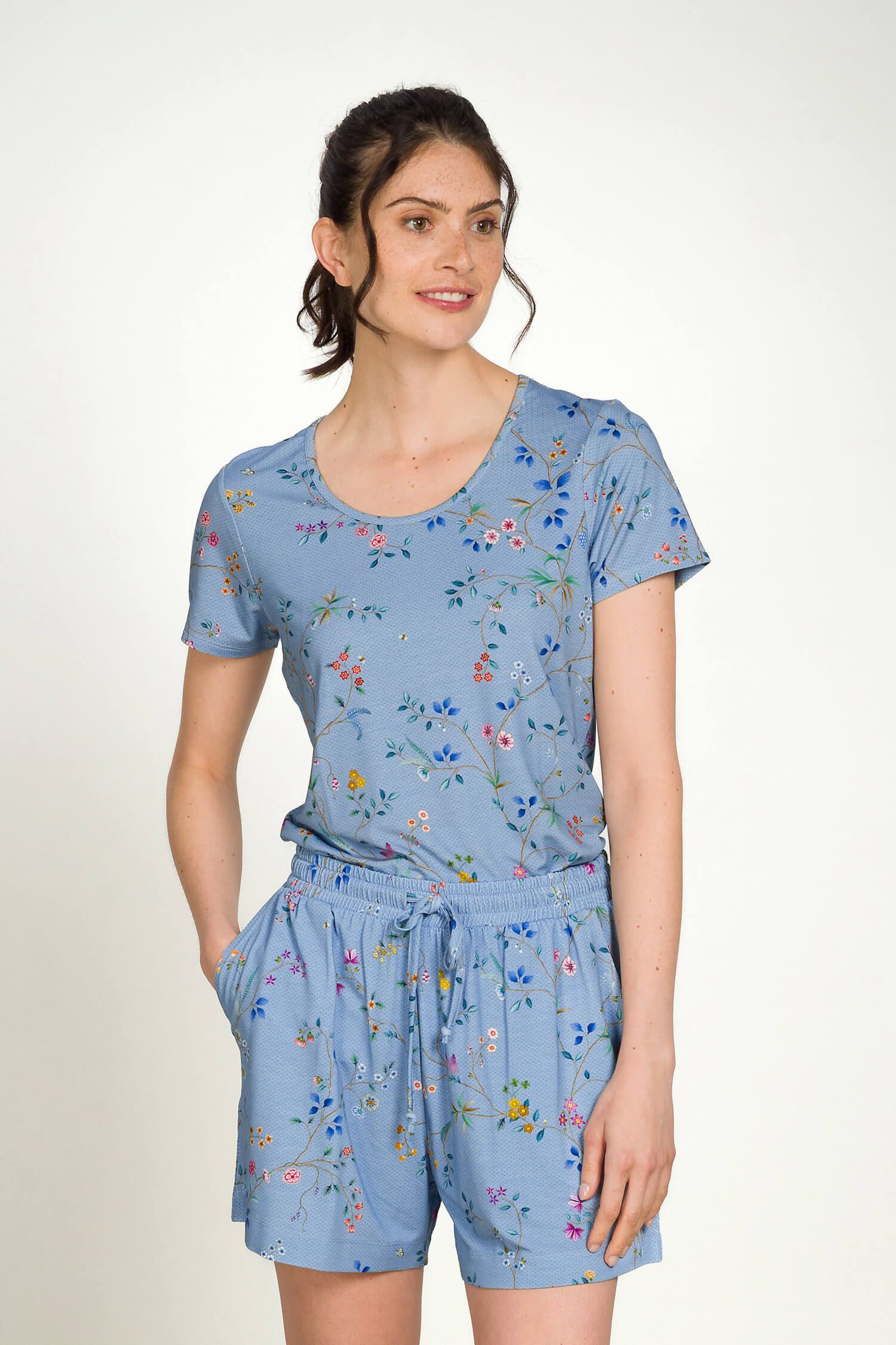 Tilly Short Sleeve Top Delhi Dreams Blue