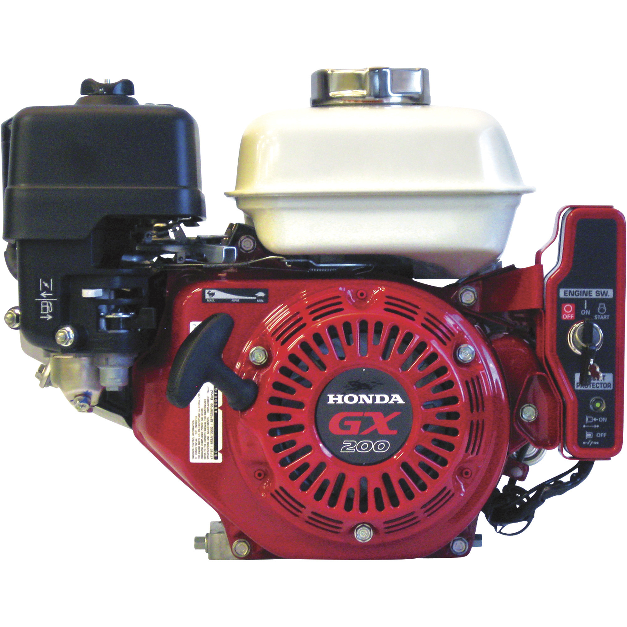 WAYFAIR Honda Engines, HONDA 200CC ENG W/ELEC START, Engine Displacement 196 Cc, Engine Type GX Series OHV Commercial-Duty, Shaft Diameter 3/4 In, Model# GX200UT2XQXE2