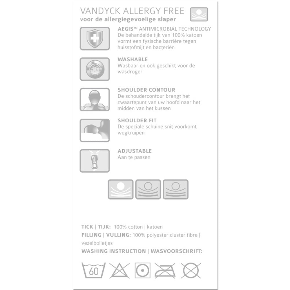 Vandyck Allergy free Hoofdkussen