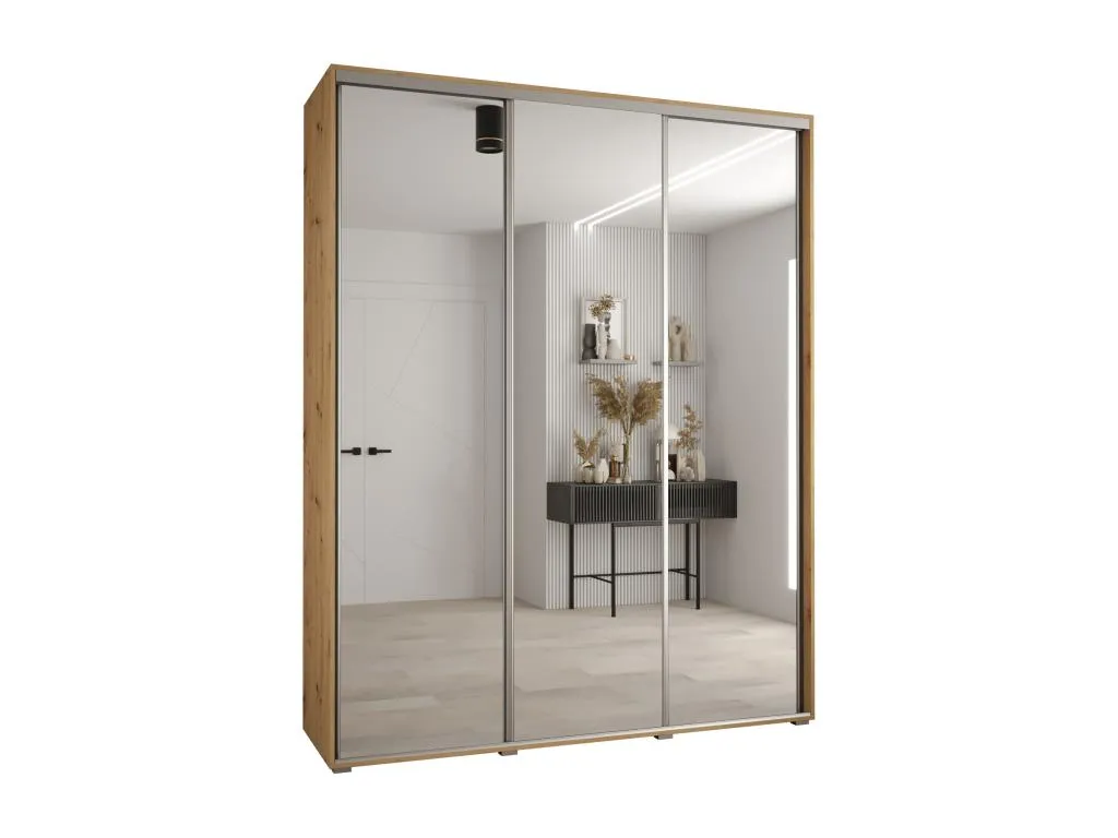 ARMARIO Banakdecoracion 2 DE PUERTAS CORREDERAS 235.2/190/60 3 puertas (Artisan/Artisan/Plata) YTTD75065