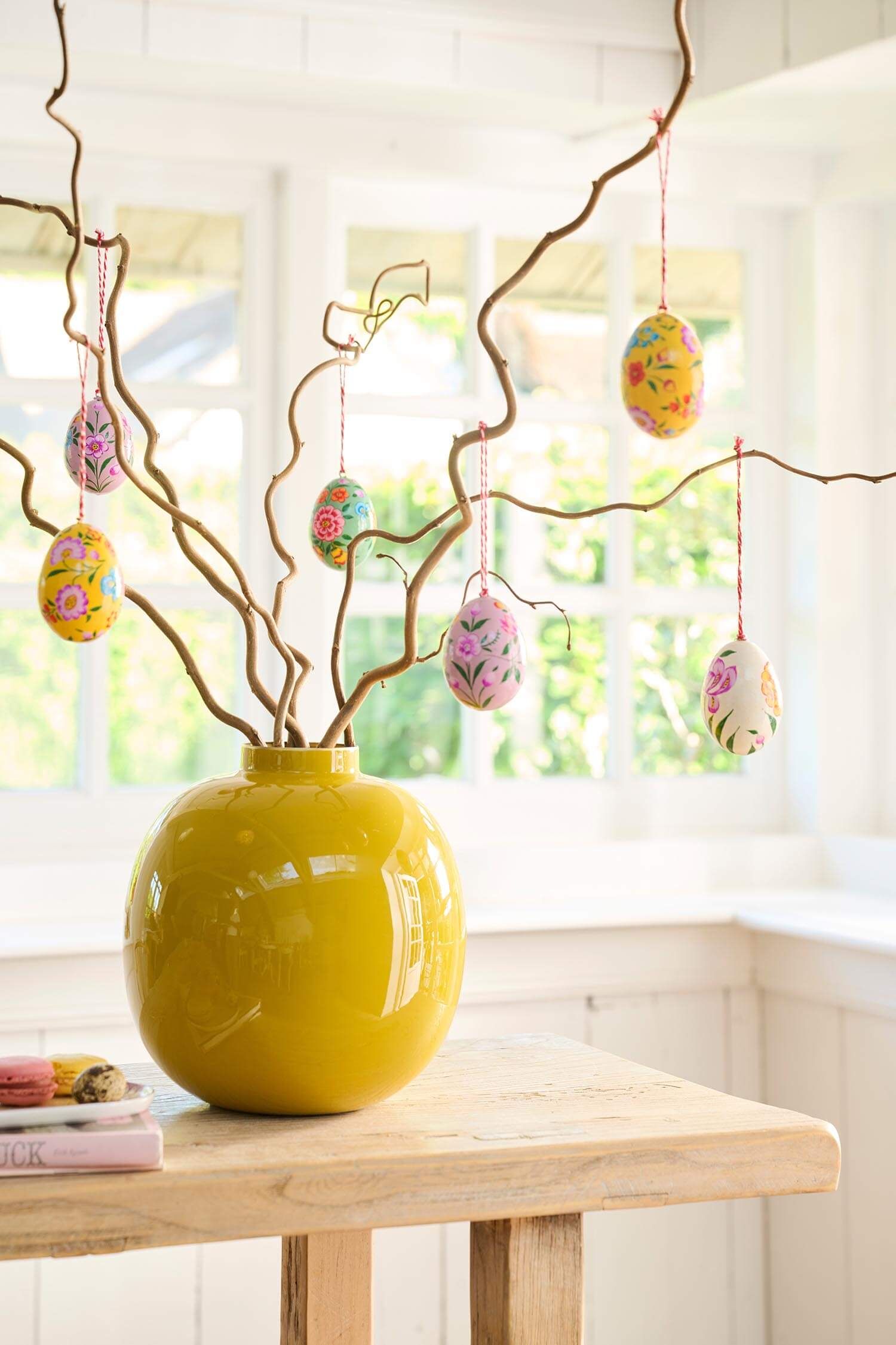 Set/4 Painted Paper Mache Eggs