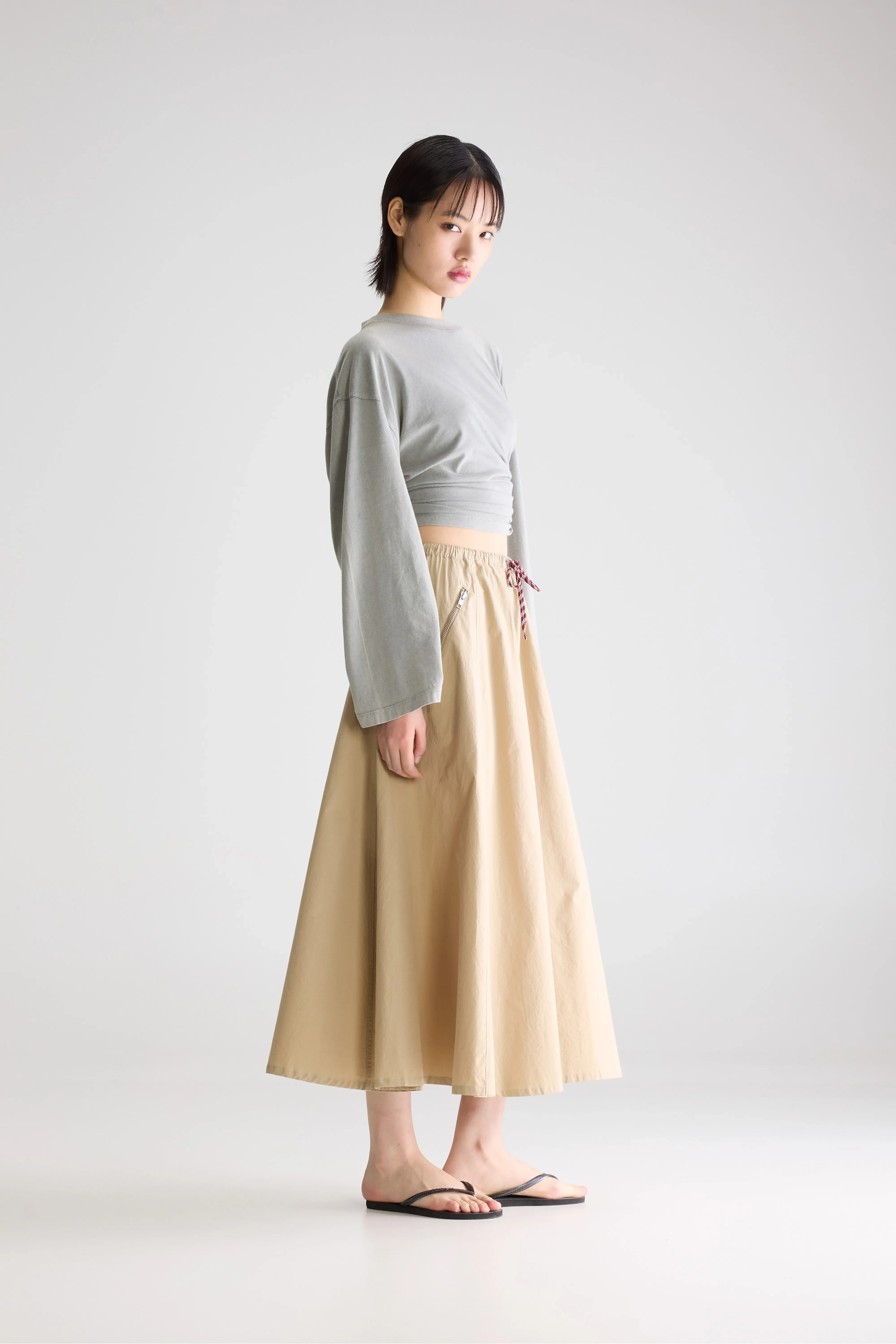 Bellerose Harlin relaxed midi skirt (261 / W / CLAY)