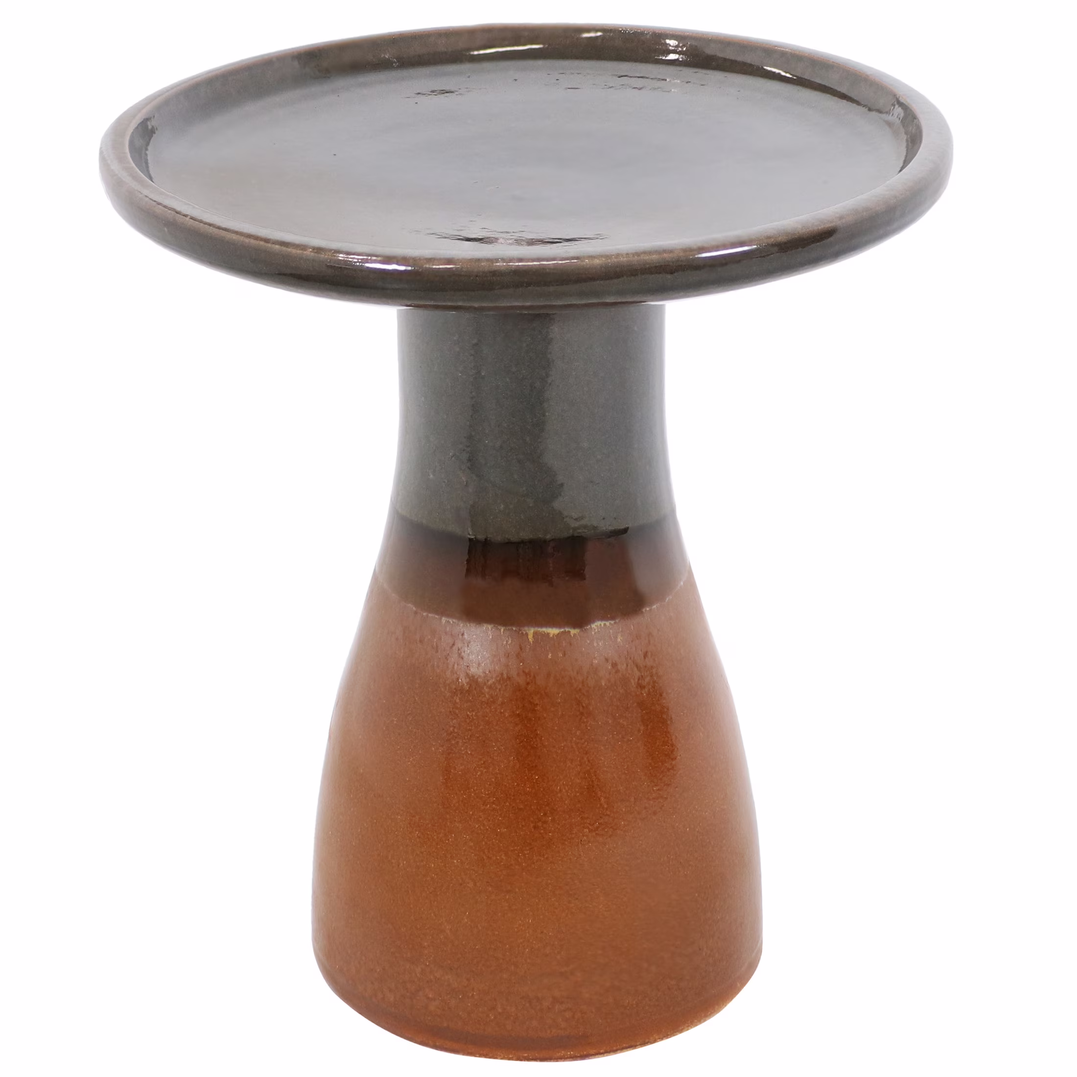Sunnydaze Freestanding Ceramic Outdoor Bird Bath, Glazed, UV-Resistant Galaxy Blue Finish - Image 11