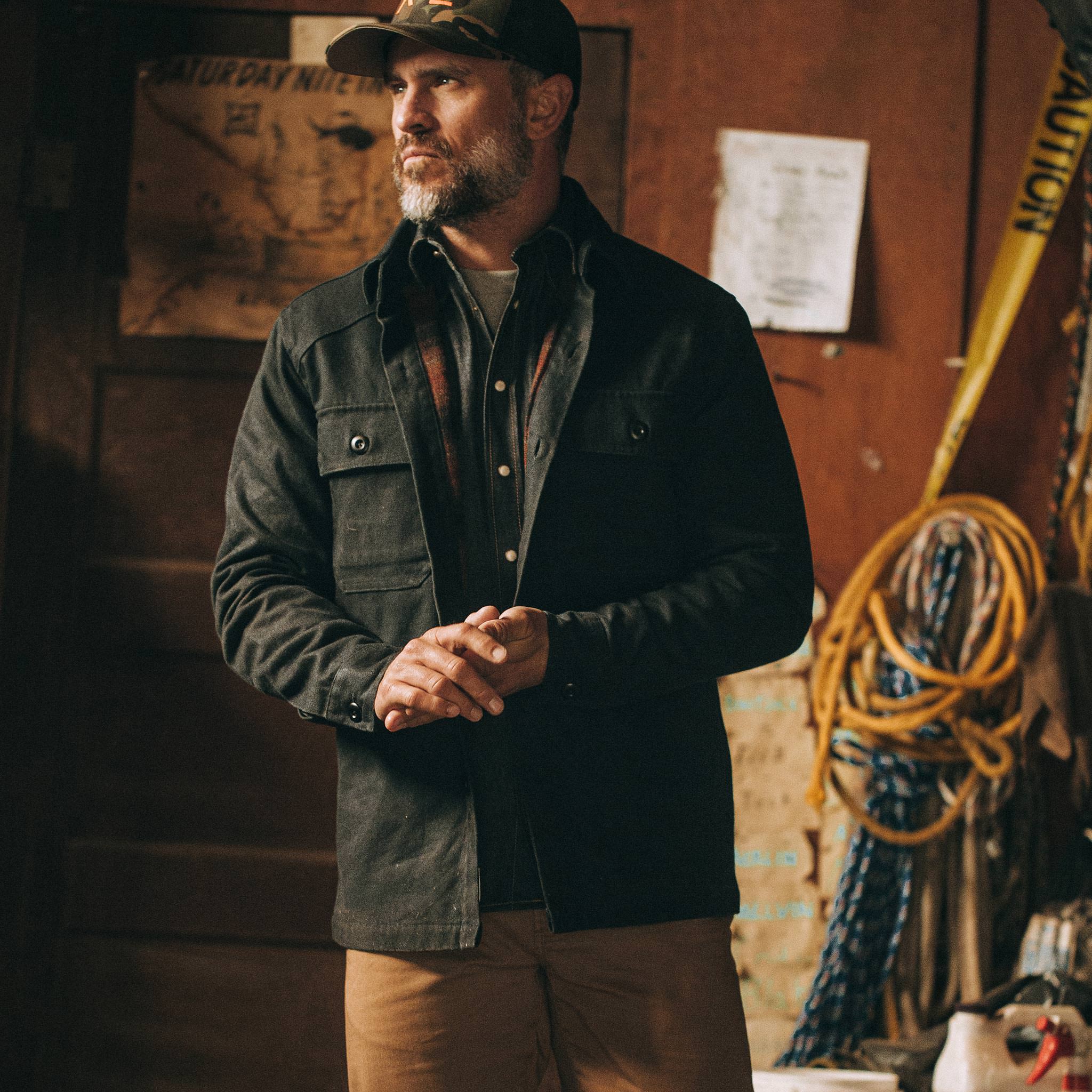 The Lined Shop Shirt in Coal Boss Duck