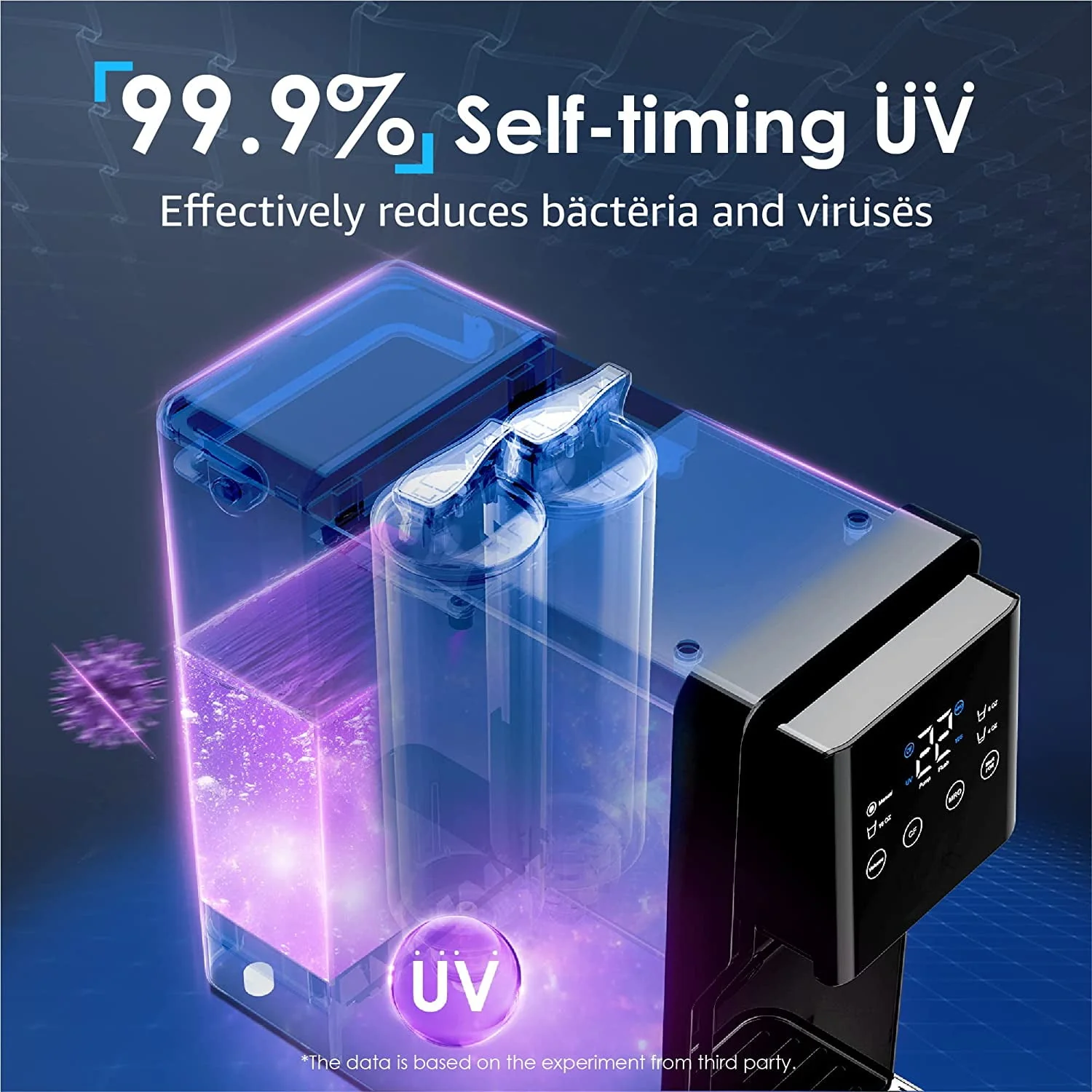 Waterdrop N1 Countertop Reverse Osmosis Water Filter System, TDS Reduction, Filter Life Reminder, Automatic Flushing, 3:1 Pure to Drain, UV Sterilization, No Installation Required - Image 7