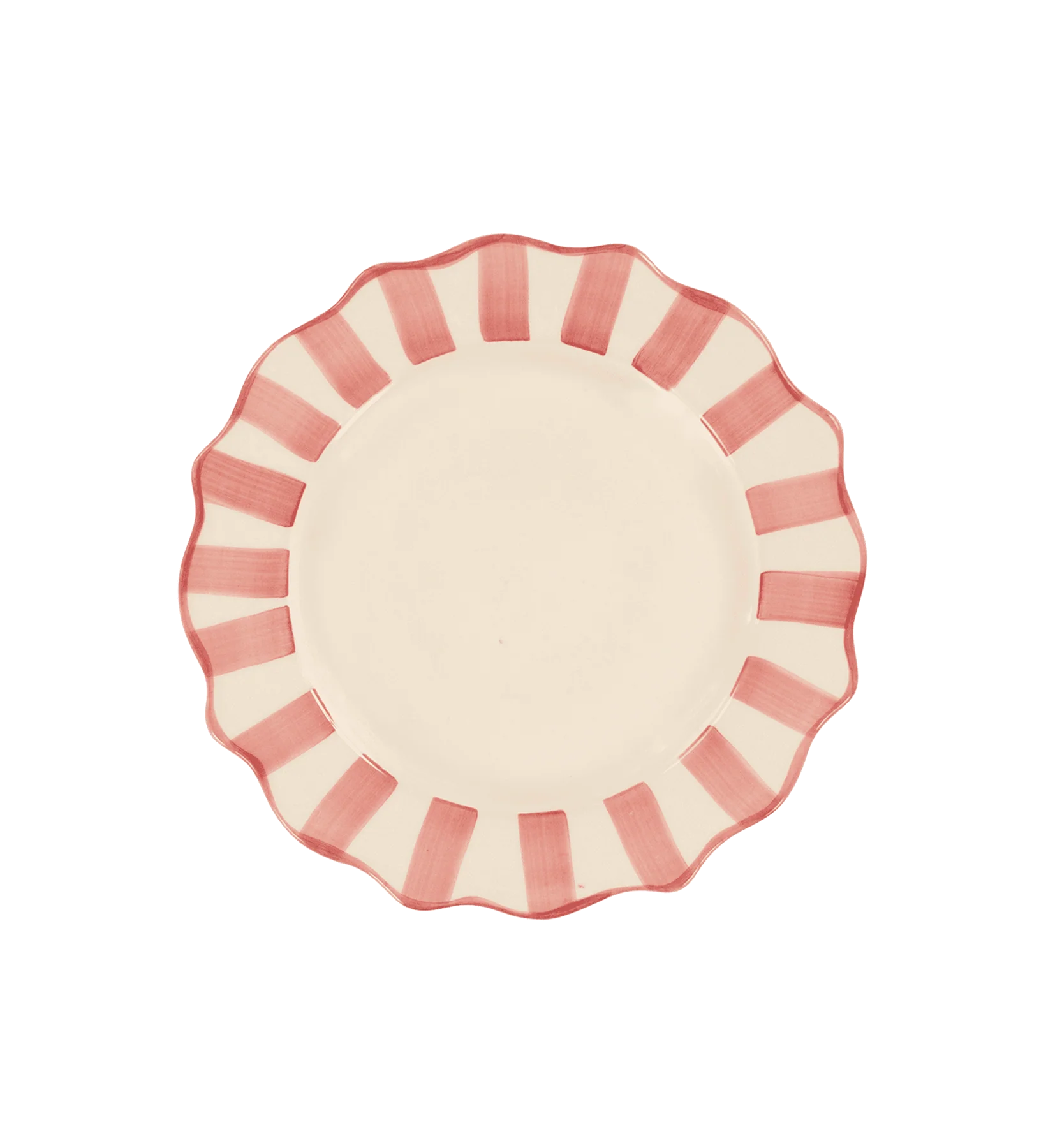 Pink Scalloped Breakfast Plate