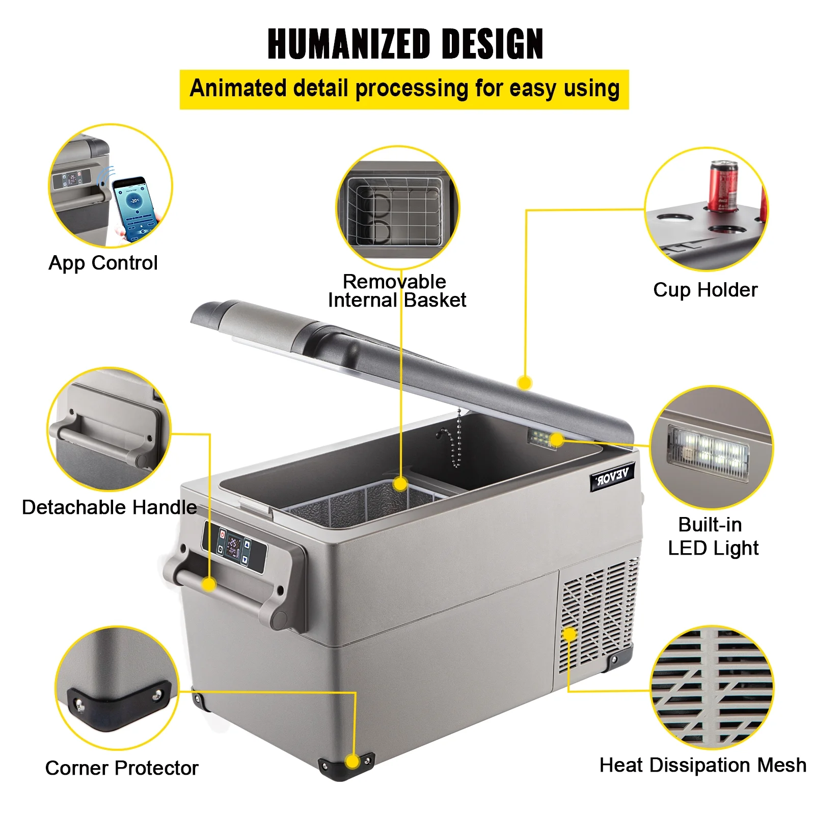BENTISM 22L Portable Car Refrigerator, 23 Quart RV Fridge, 12/24V DC & 110-240V AC Vehicle Car Truck Boat Mini Electric Cooler for Driving Travel Fishing Outdoor and Home Use - Image 32