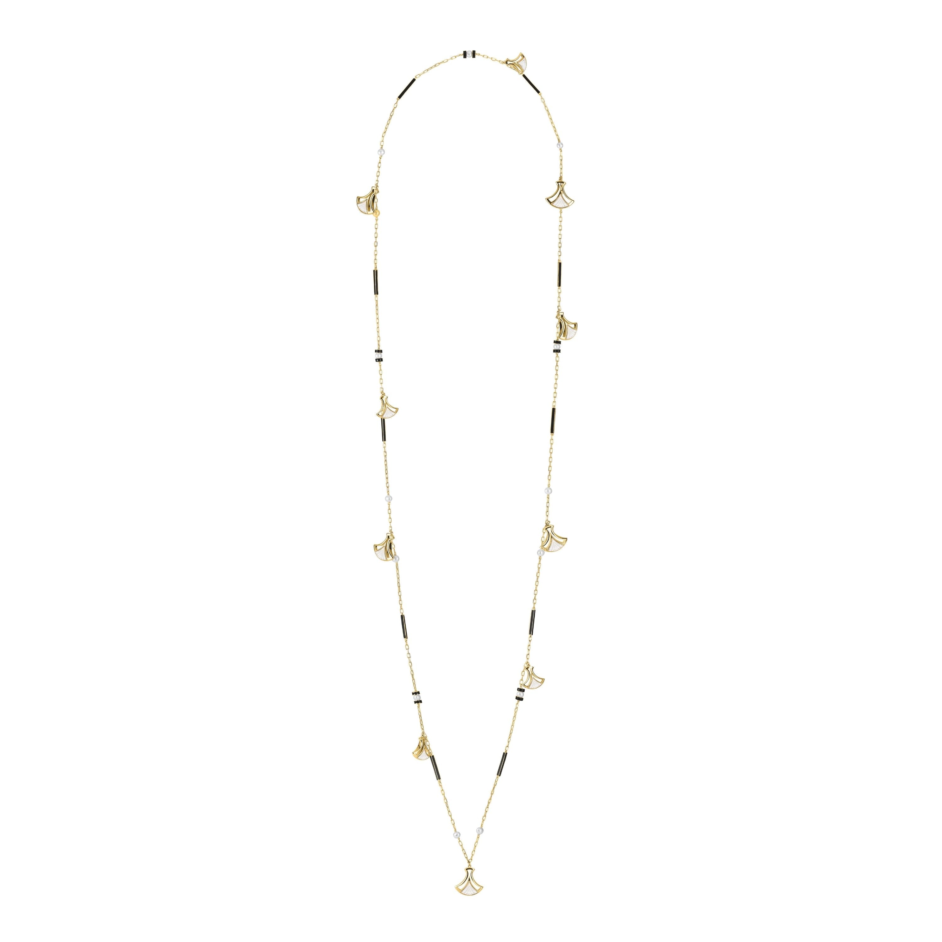 SAUTOIR LARCADE - CRISTAL INCOLORE, PLAQUÉ OR JAUNE 18 CARATS