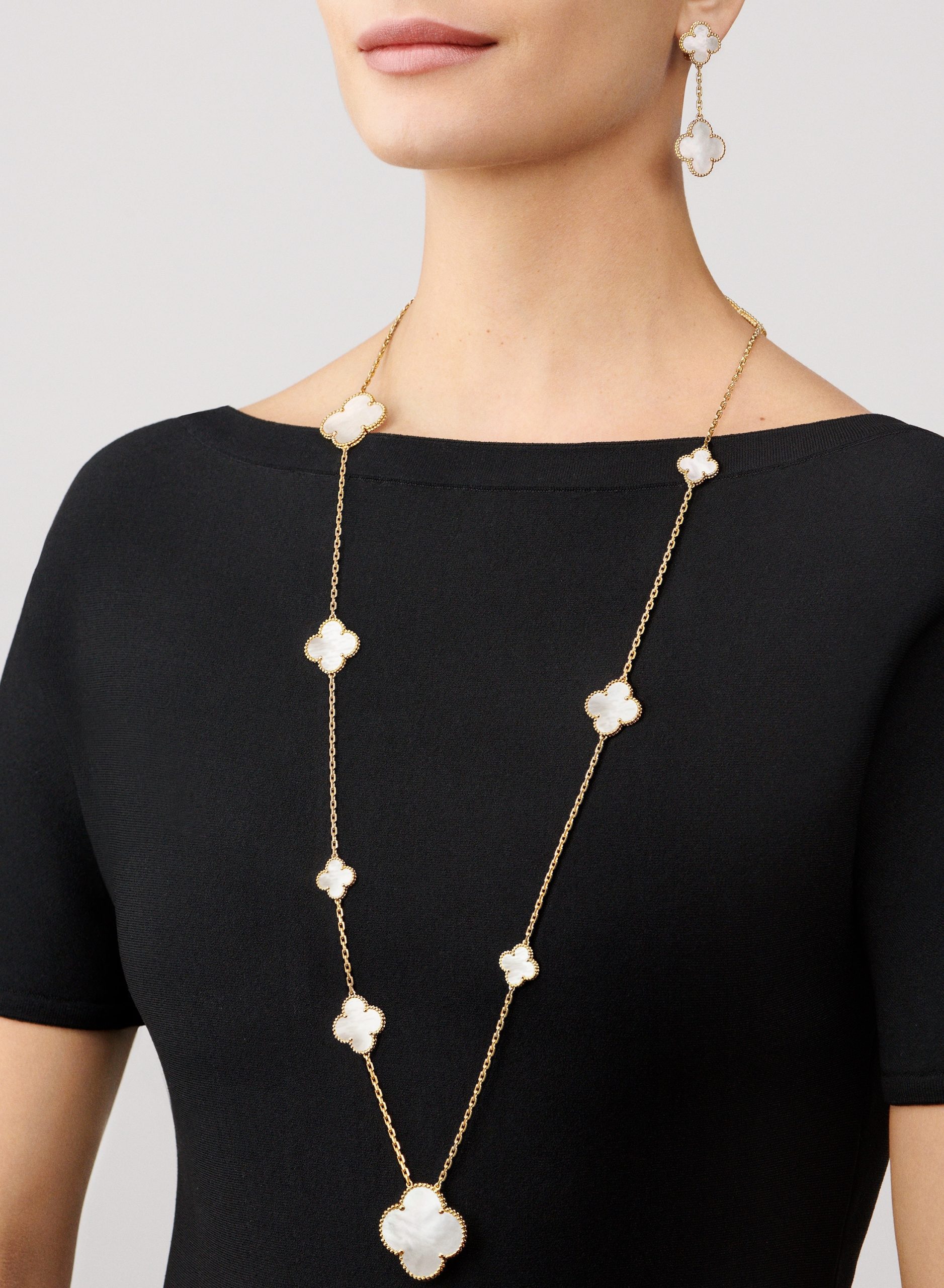 Replicate Magic Alhambra long necklace, 11 motifs(1:1 replica) - Original Replica Club