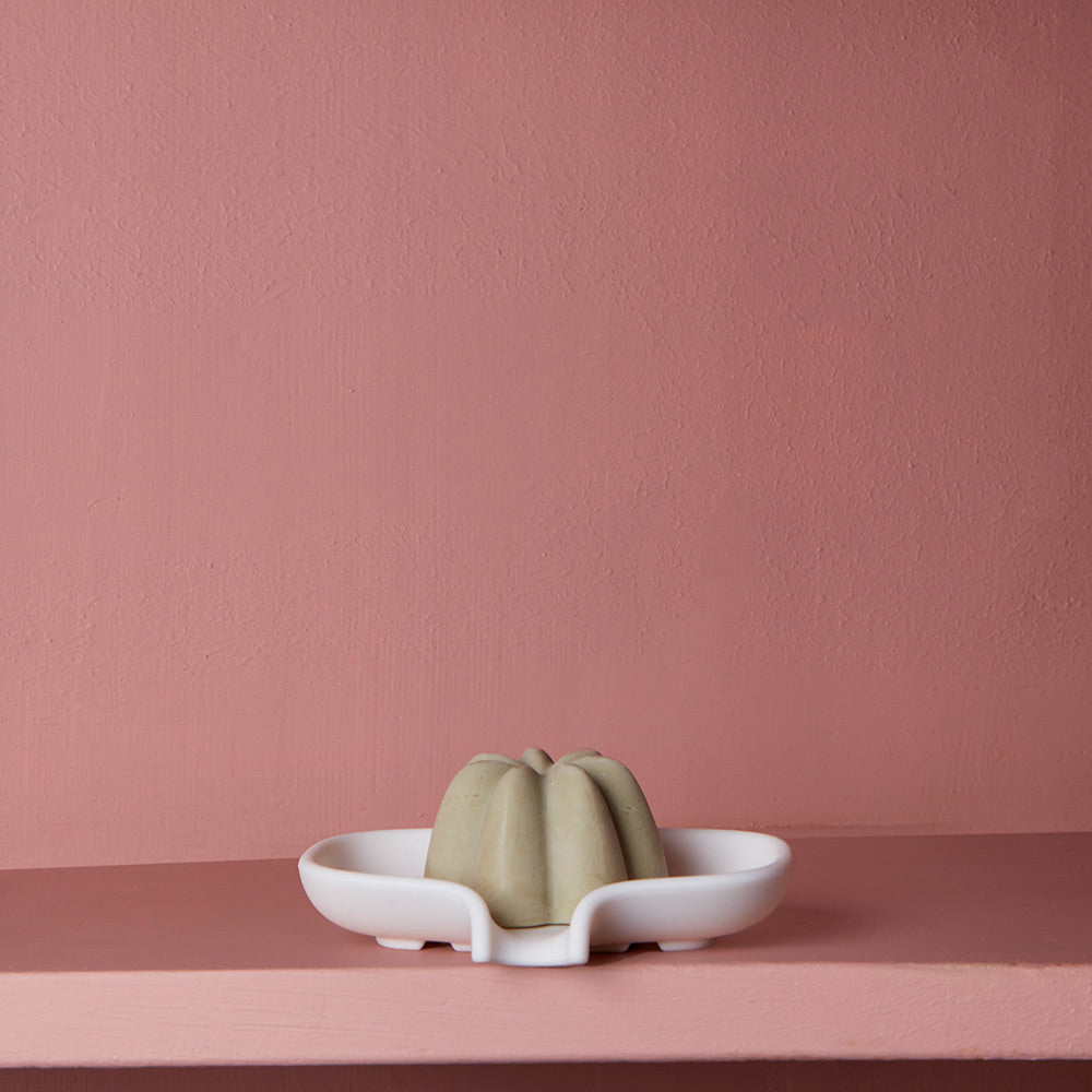 Porte-savon en silicone blanc