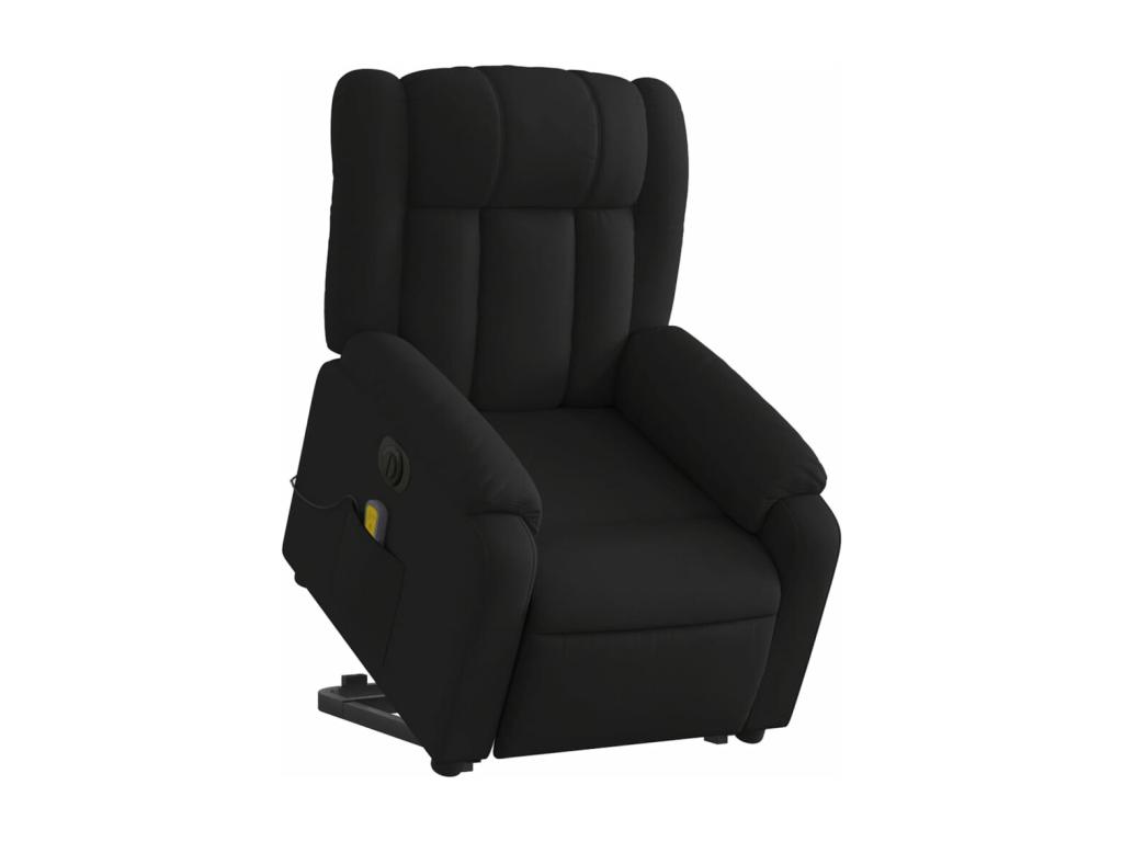 Sillón de masaje eléctrico reclinable elevable tela negro