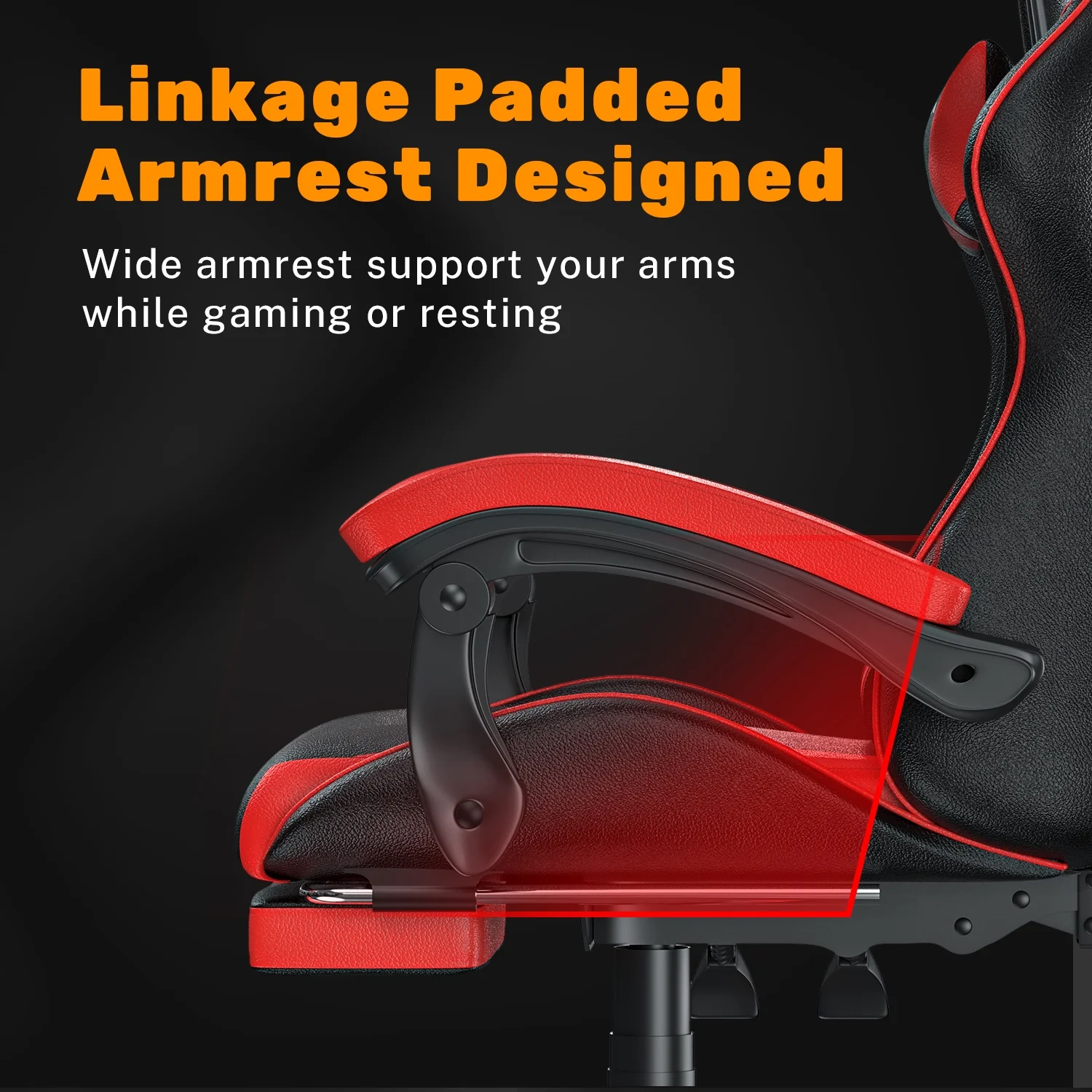 Bigzzia Gaming Chair Office Chair, Ergonomic Game Chair with Height Adjustable Headrest and Lumbar Support for Adults Teens, Black & White - Image 66