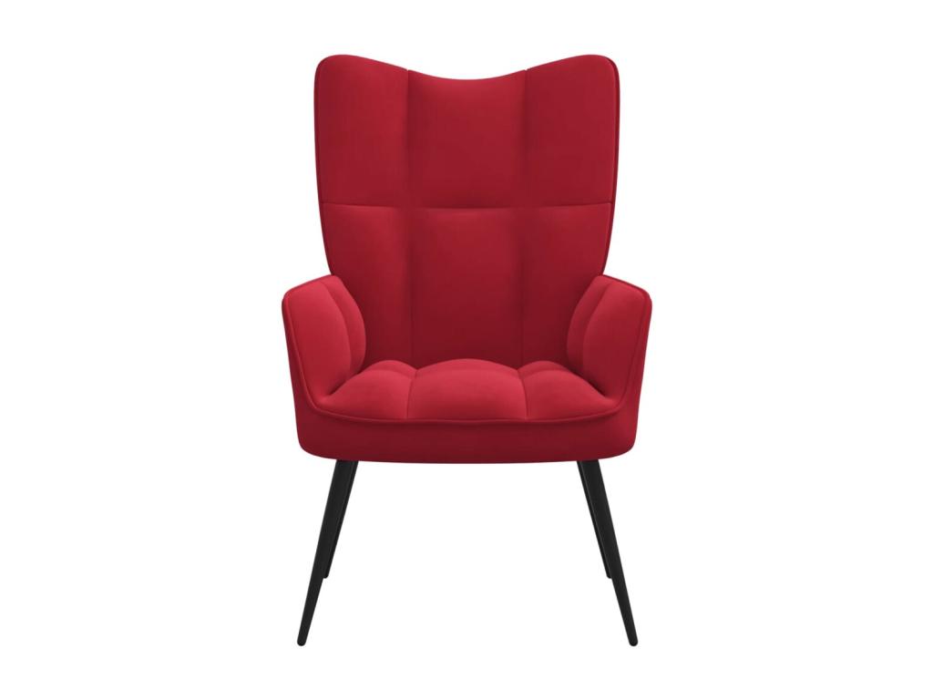 Sillón de relajación Terciopelo rojo burdeos