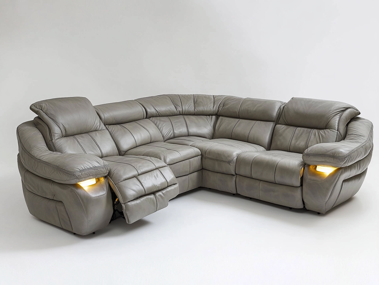 Sofá rinconera reclinable con iluminación LED para salón moderno WA2746618
