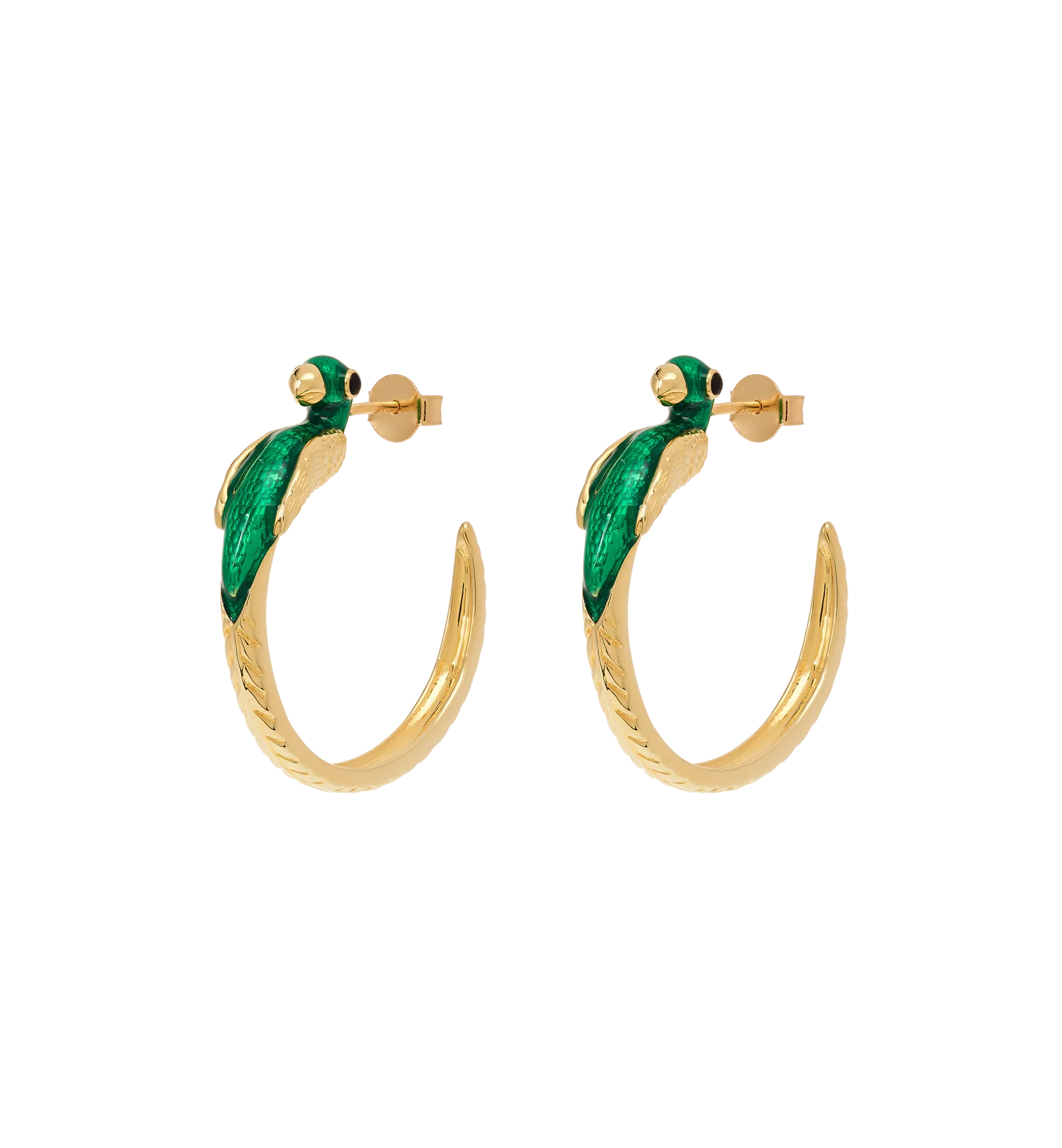 Bird Of Paradise Hoop Earrings
