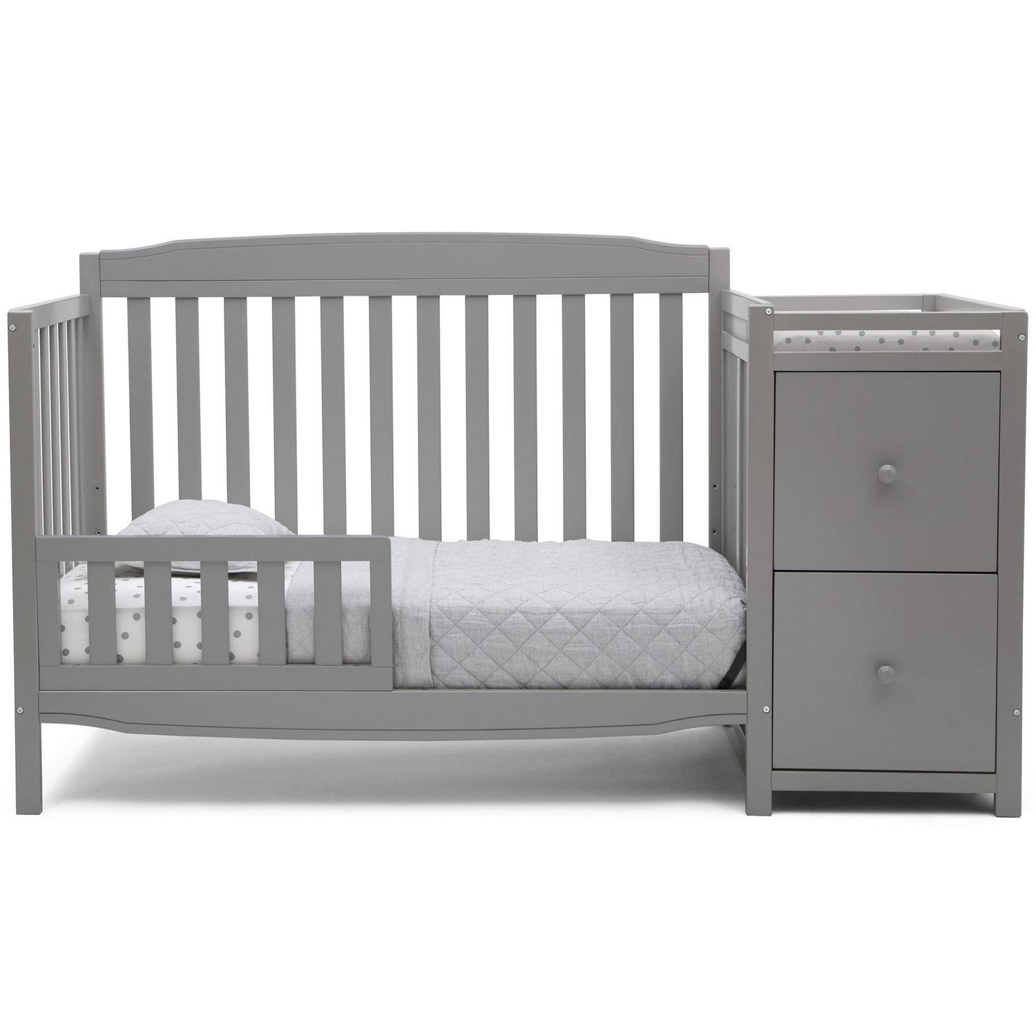 Delta Children Mason 6-in-1 Convertible Crib and Changer. Gray - Image 9