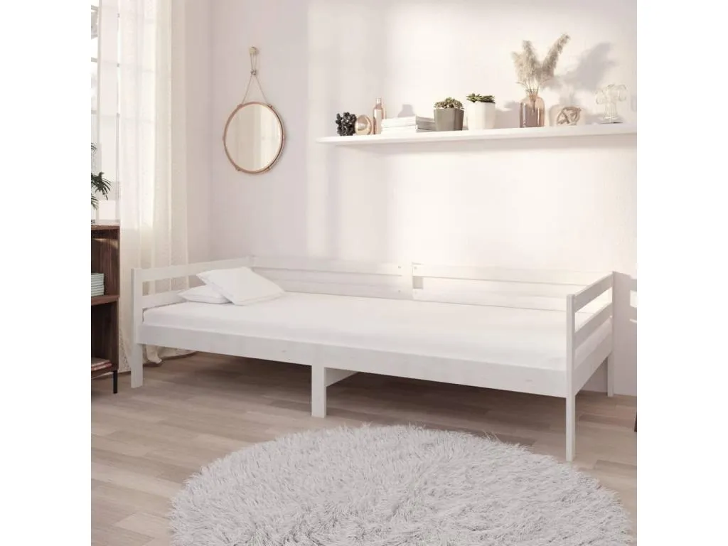 Sofá cama con colchón Decoesp maciza blanco 90x200 cm 21885LUPT