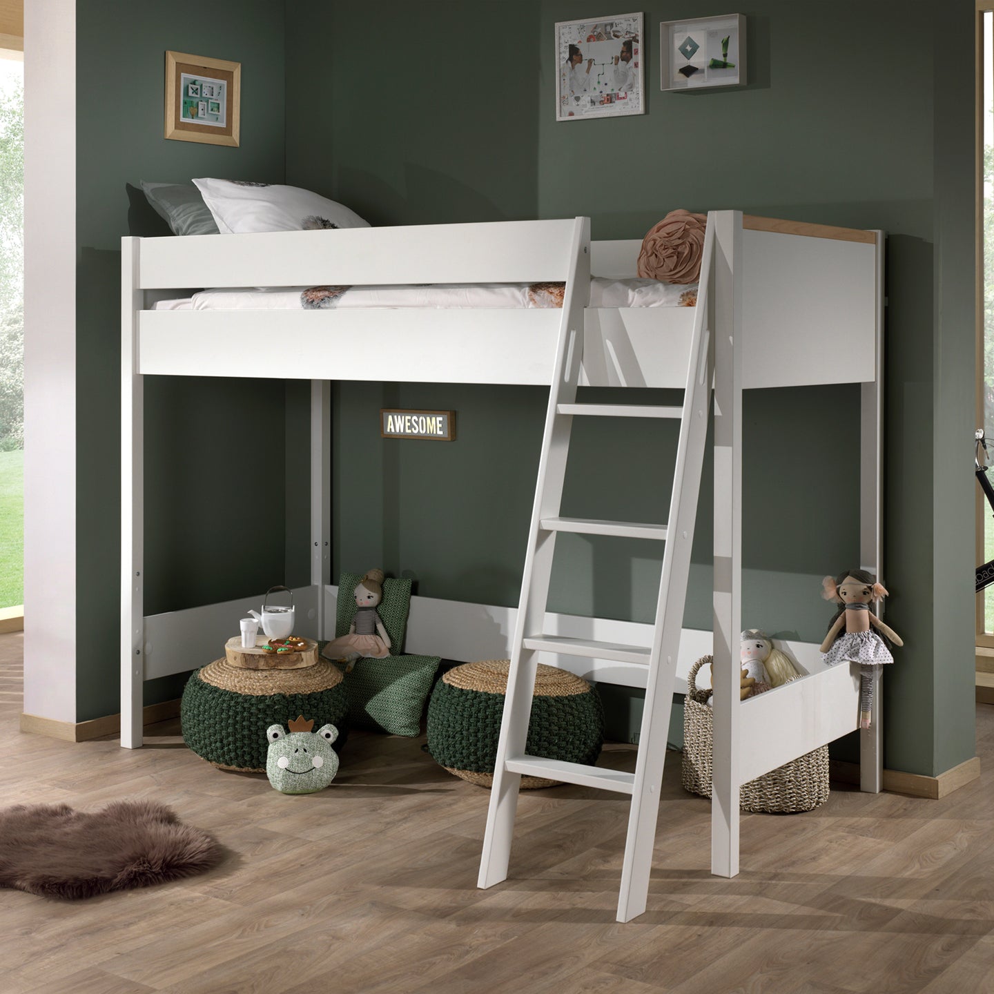 Vipack London Hoogslaper 90 x 200 cm - Wit